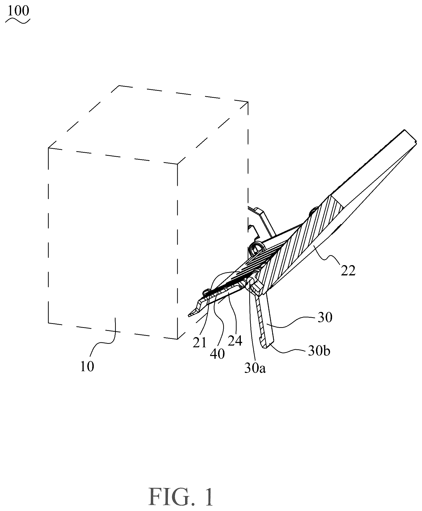 Patent US12621395 — Scanner with a foldable stand — Figure 1