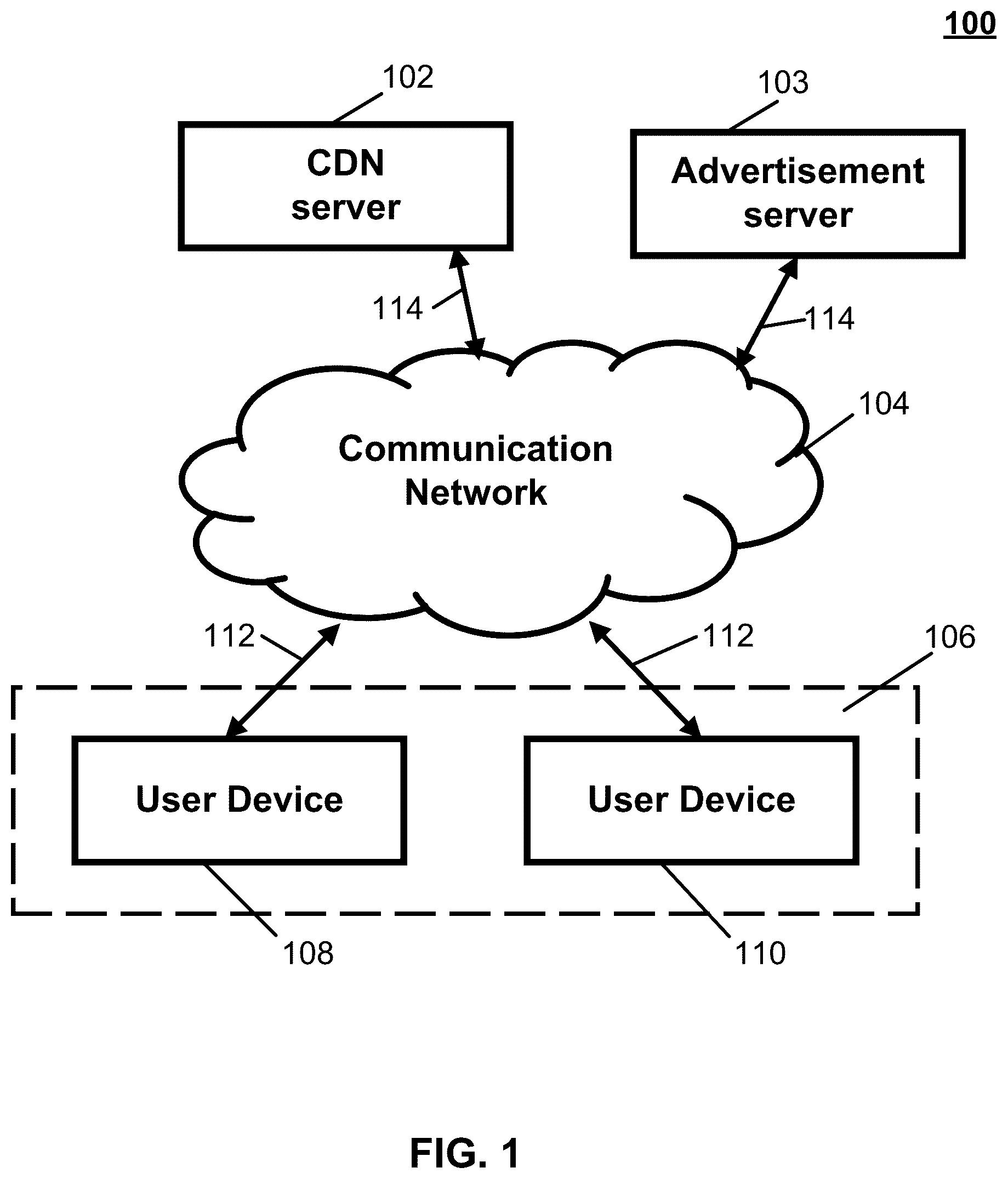Patent US12621508 Figure 1 – Methods, systems, and media for streaming media content items containing advertising content