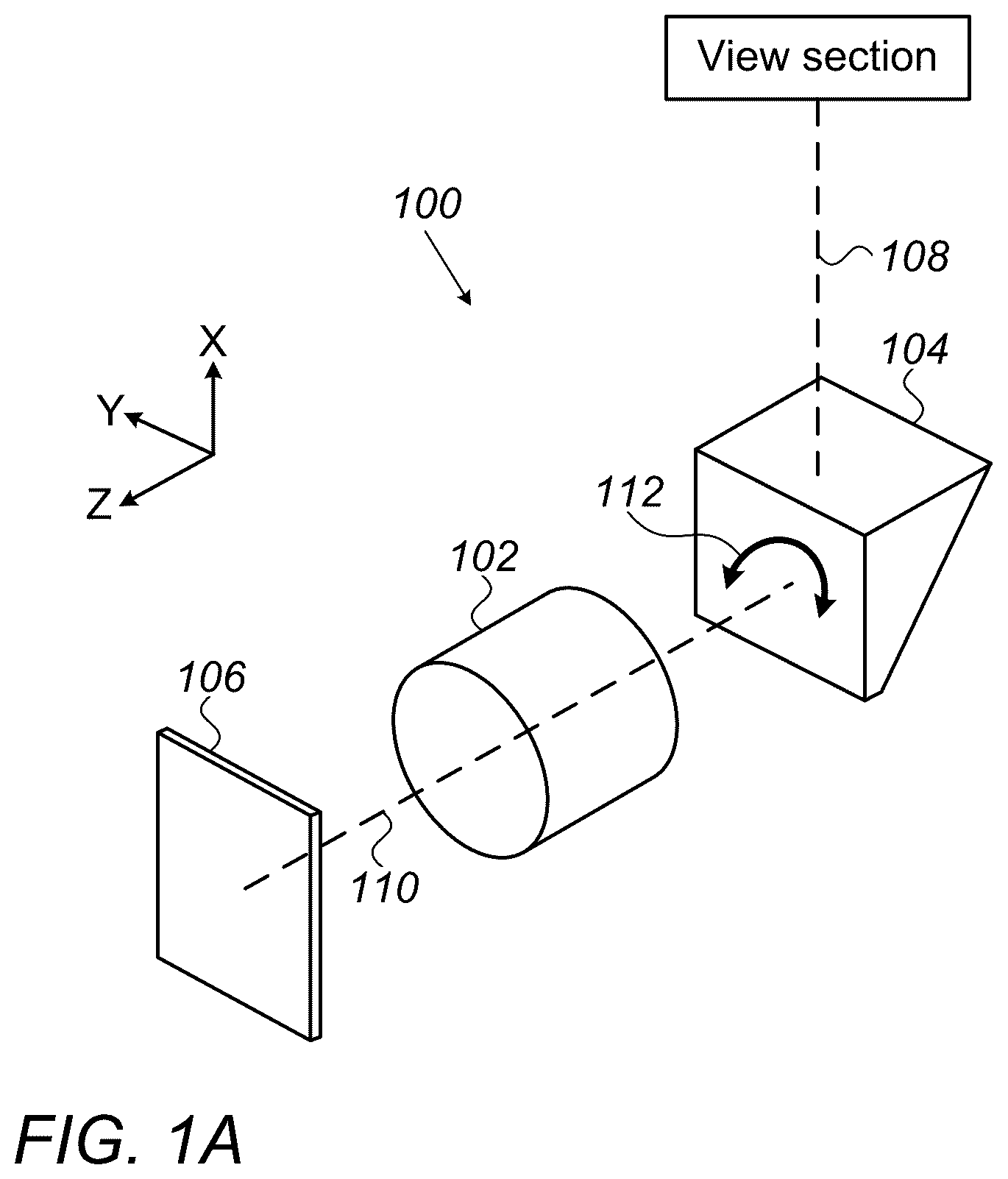 Patent US12621570 — Optical image stabilization in a scanning folded camera — Figure 1