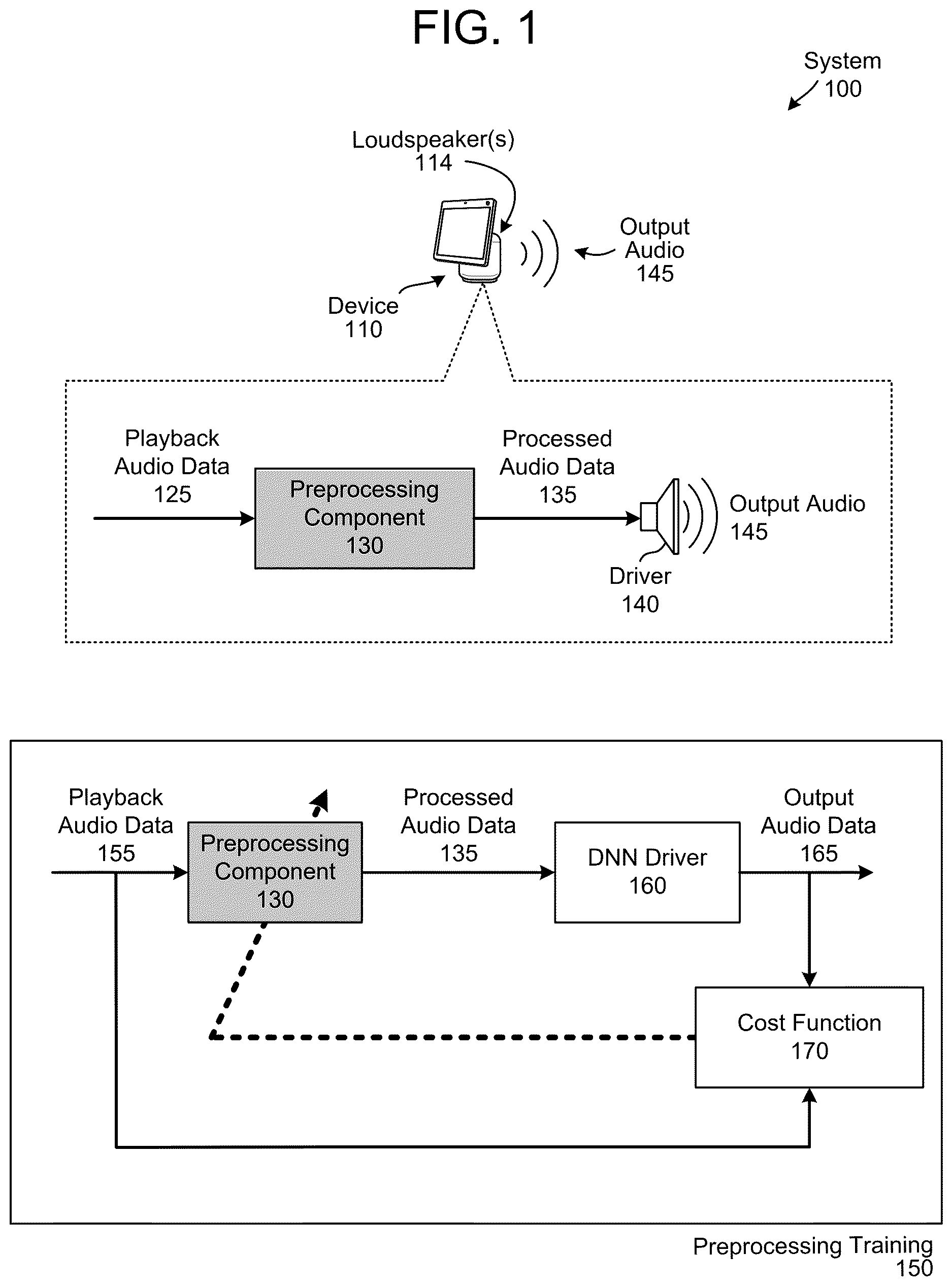 Patent US12621604 — Reduction of loudspeaker distortion — Figure 1