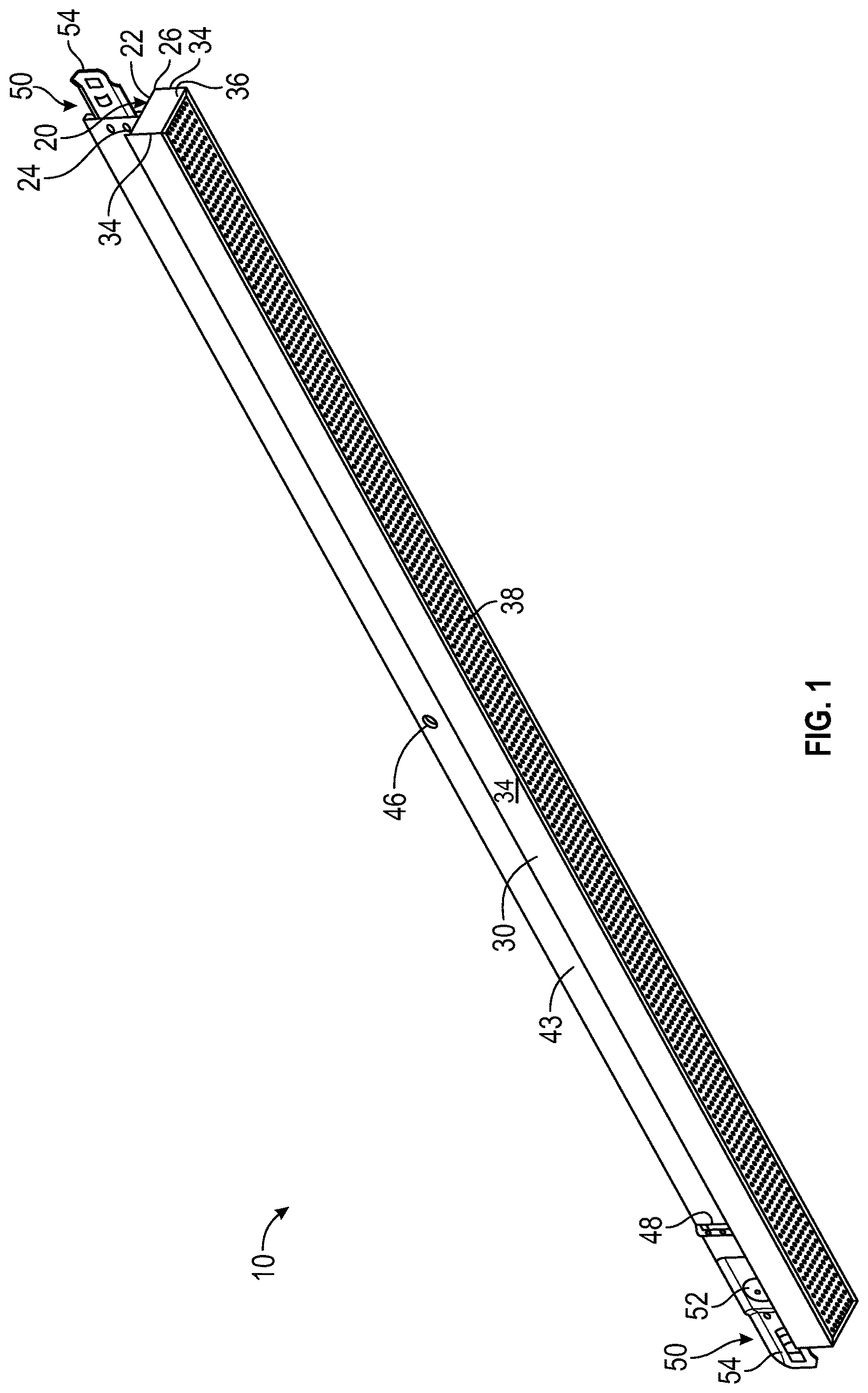 Patent US12621608 — Rigid linear diaphragm loudspeaker and mounting system — Figure 1