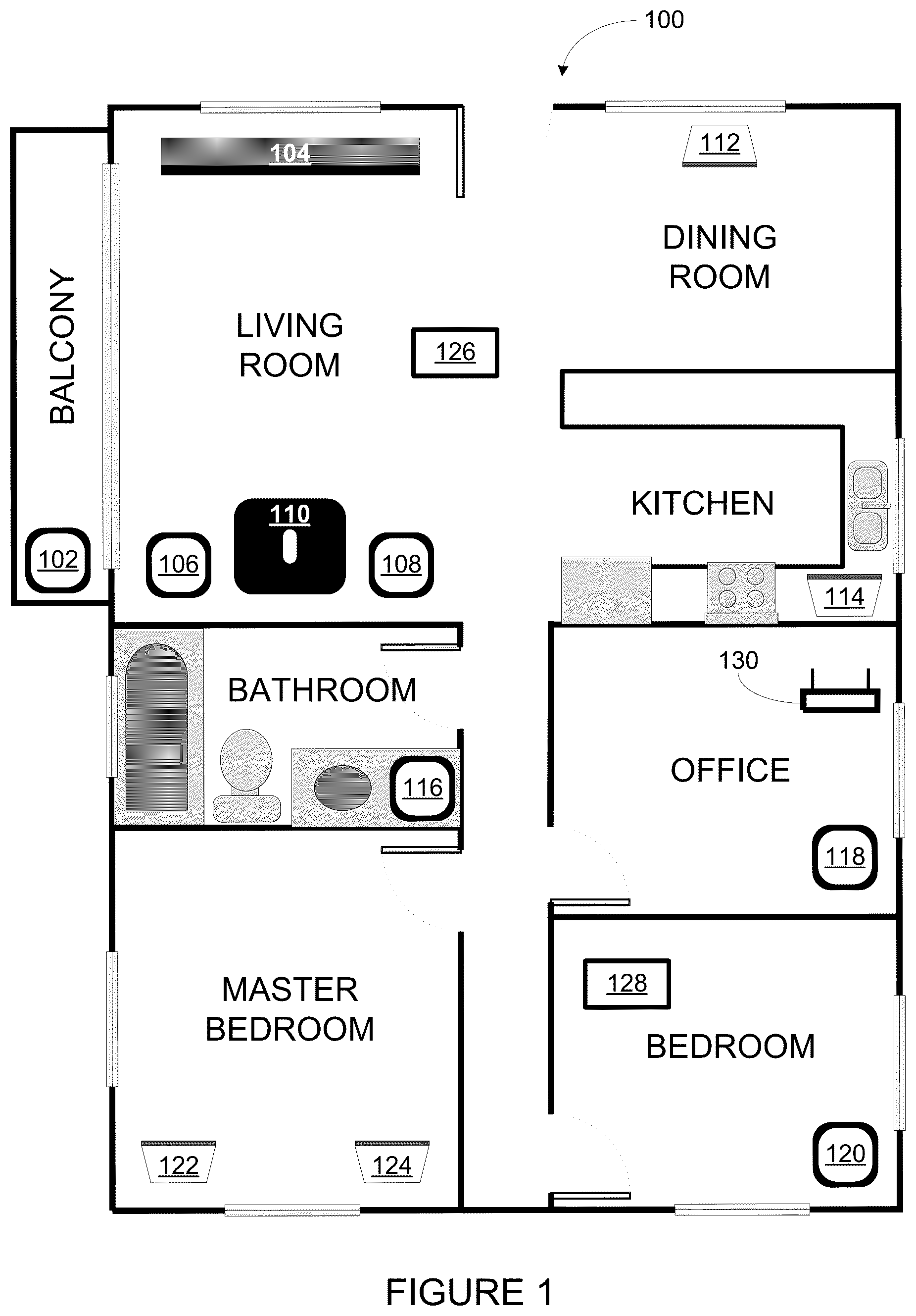 Patent US12621619 Figure 1 – Playback device configuration