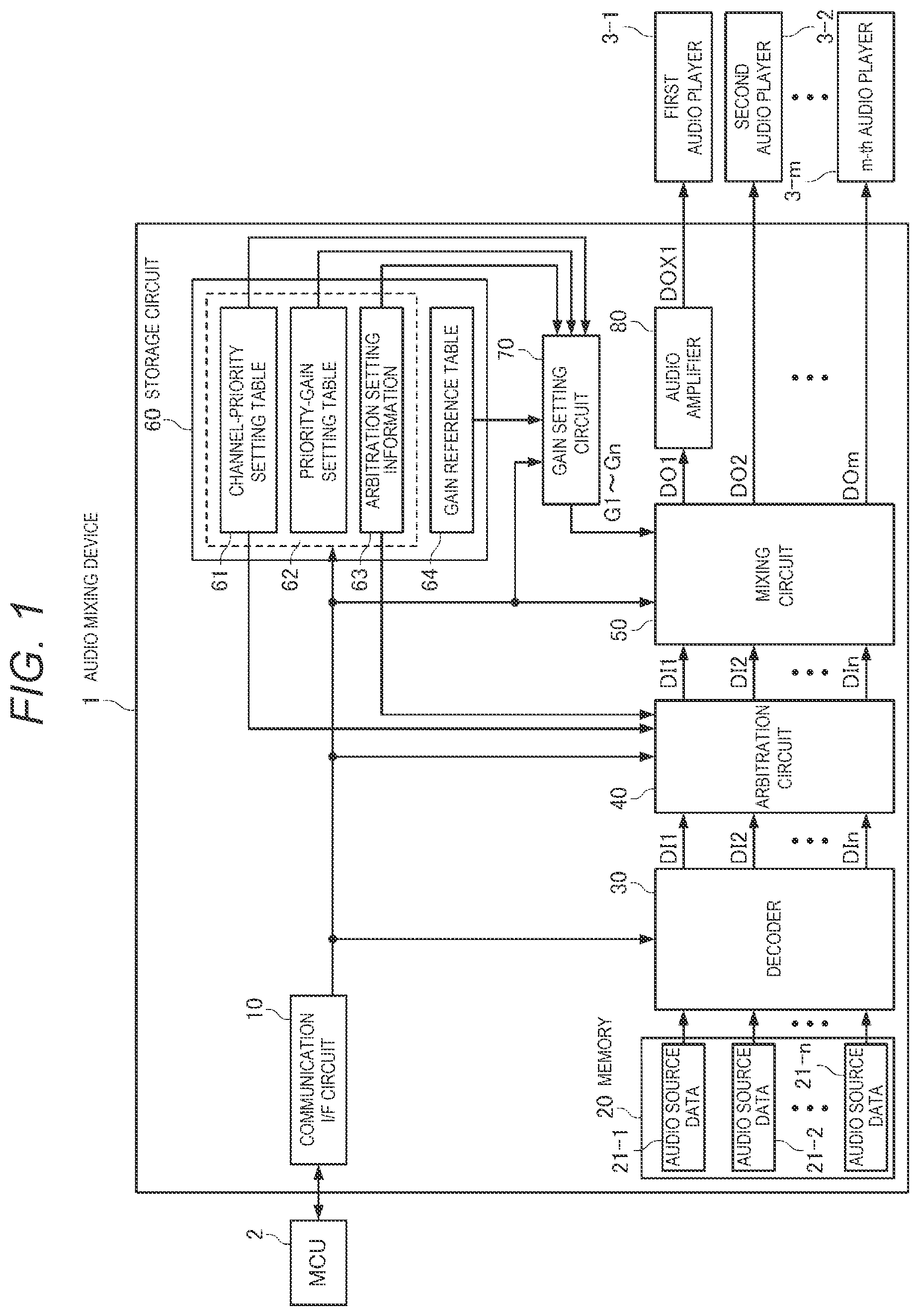 Patent US12621624 Figure 1 – Audio mixing device and electronic device