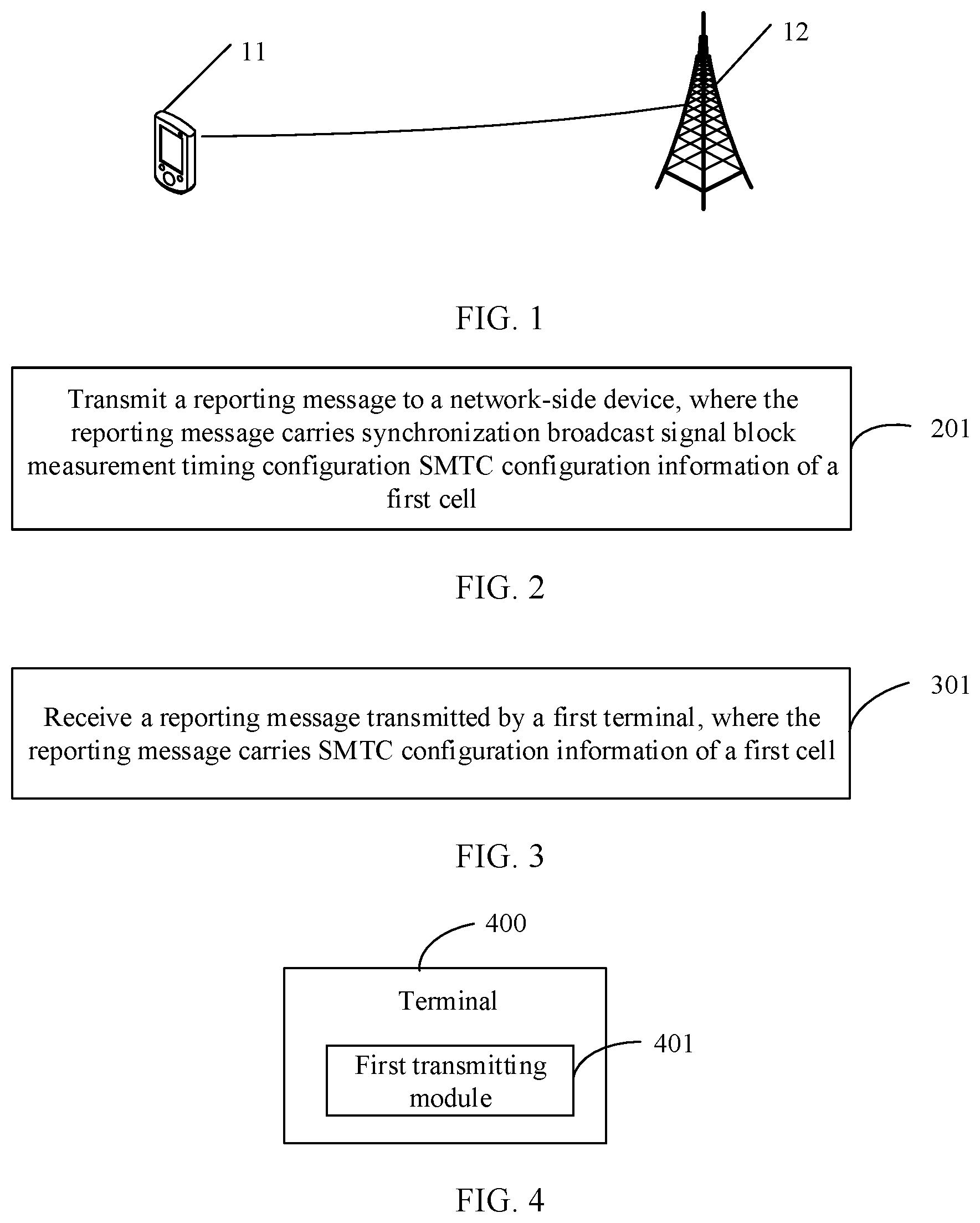 Patent US12621694 — Reporting method, receiving method, terminal, and network-side device — Figure 1