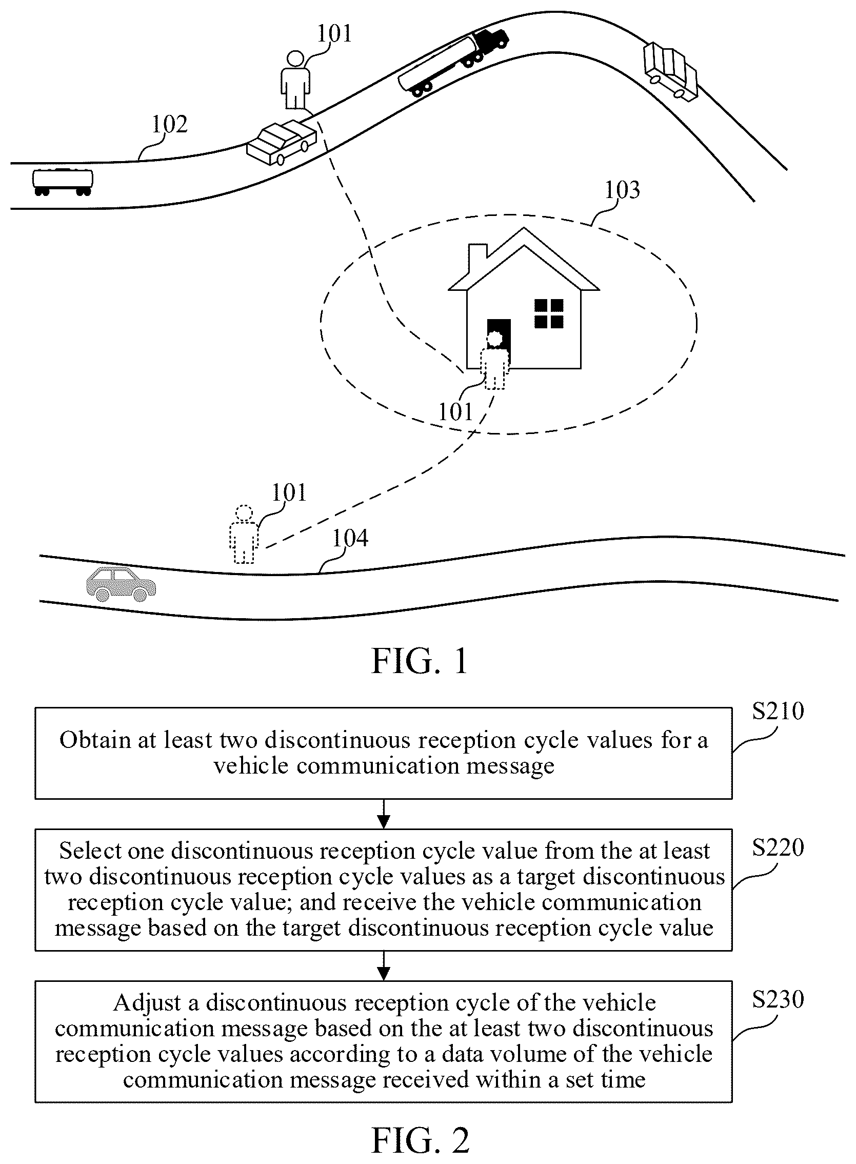 Patent US12621900 Figure 1 – Vehicle communication method and apparatus, computer-readable medium, and electronic device