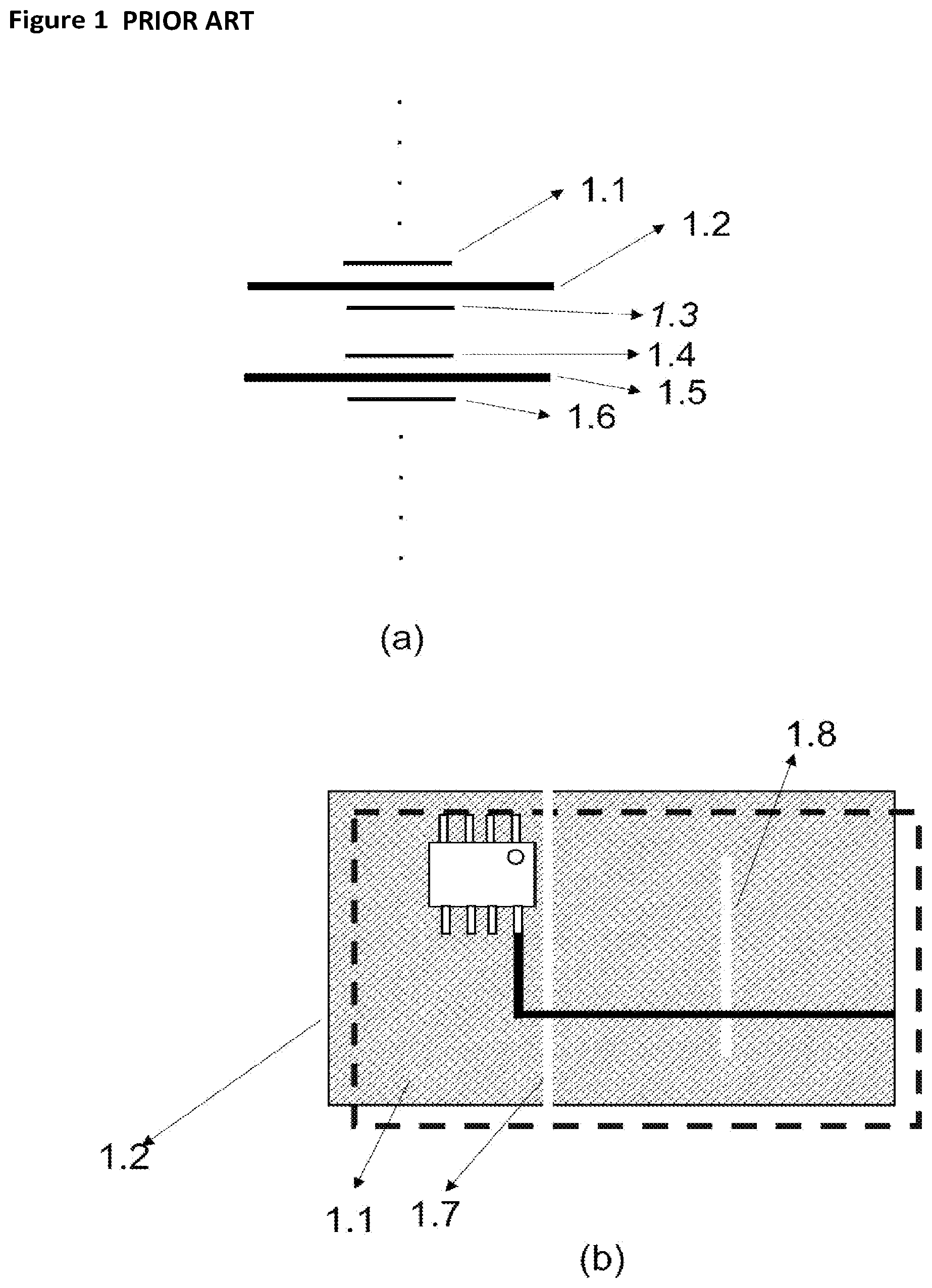 Patent US12621926 — Printed circuit board including interdigital slots and/or splits on reference planes for reducing EMI — Figure 1