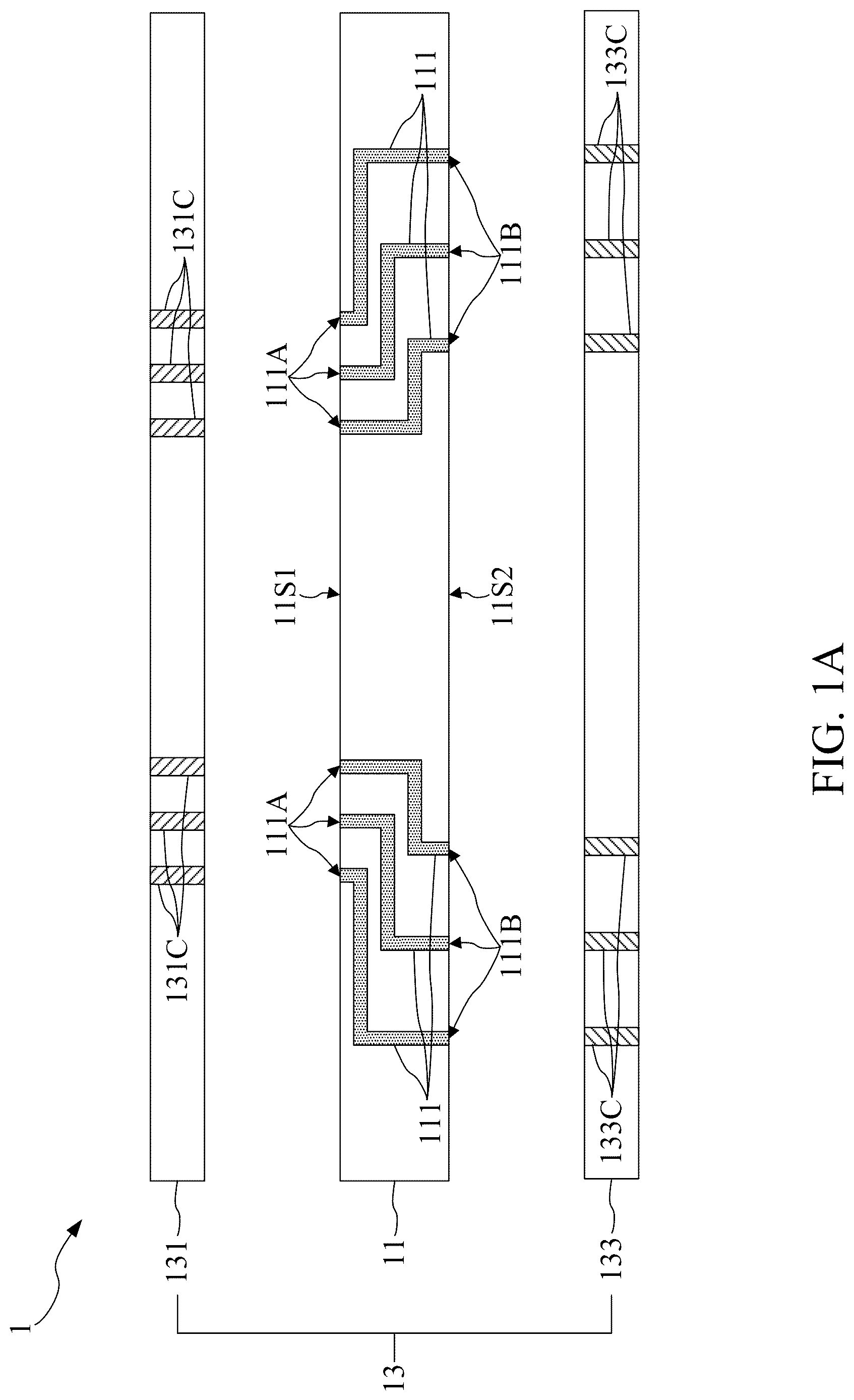 Patent US12621929 — Elastic interposer and conductive device thereof — Figure 1