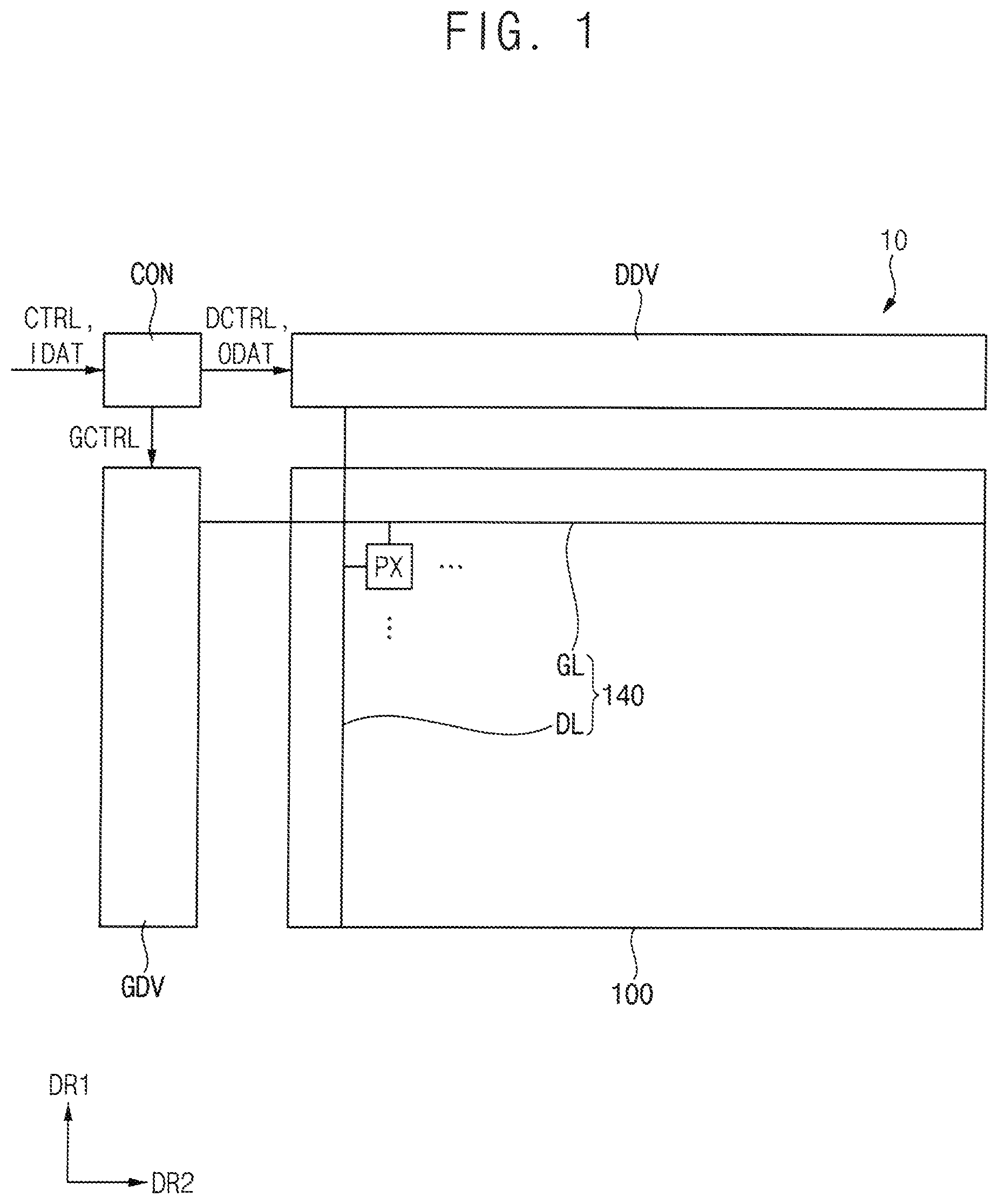 Patent US12621932 — Display panel including signal pads with varying dimensions — Figure 1