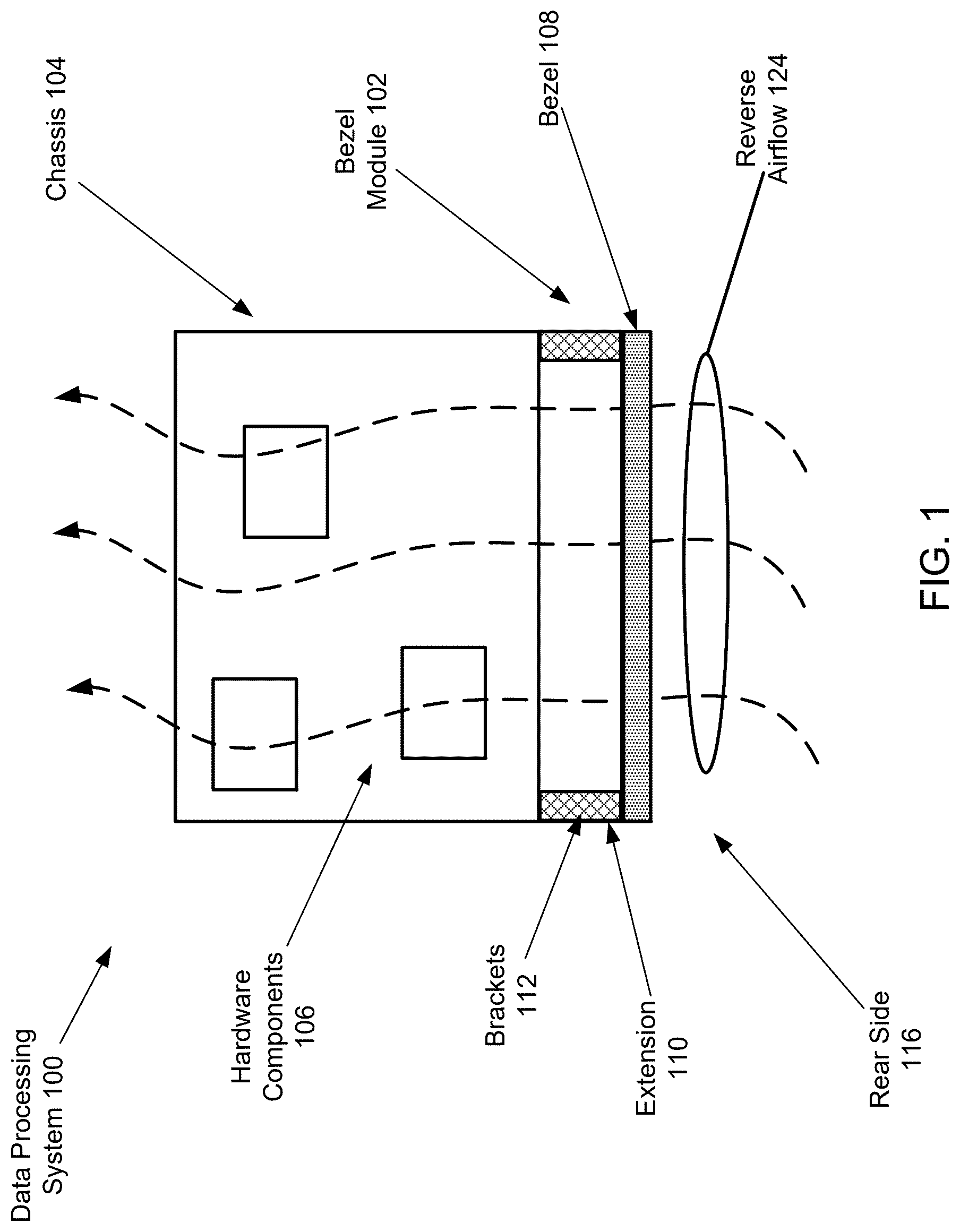 Patent US12621944 — Attachment components and methods for data processing systems — Figure 1