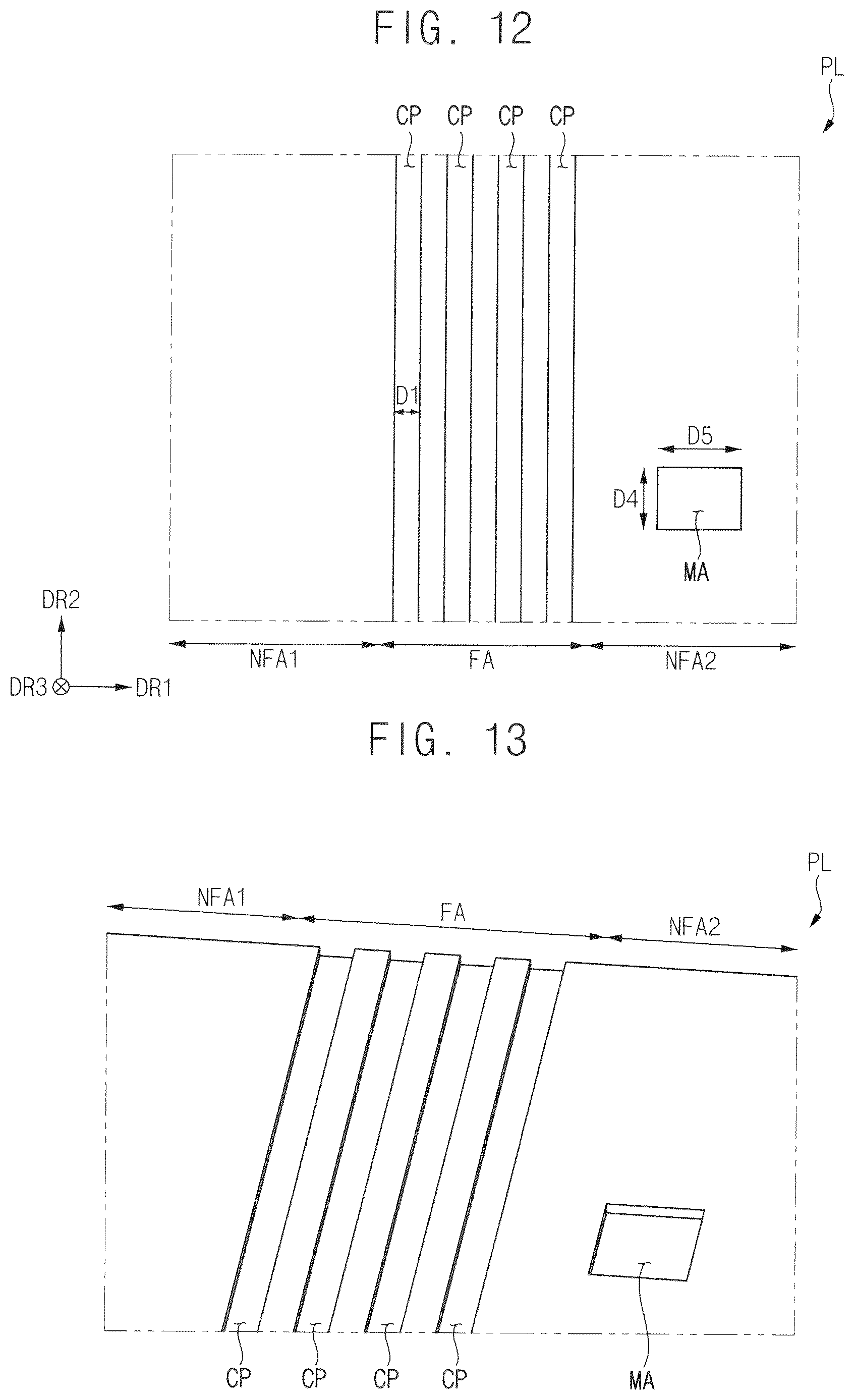 Patent US12621945 Figure 7 – Measurement area for folding area and foldable display device having the same