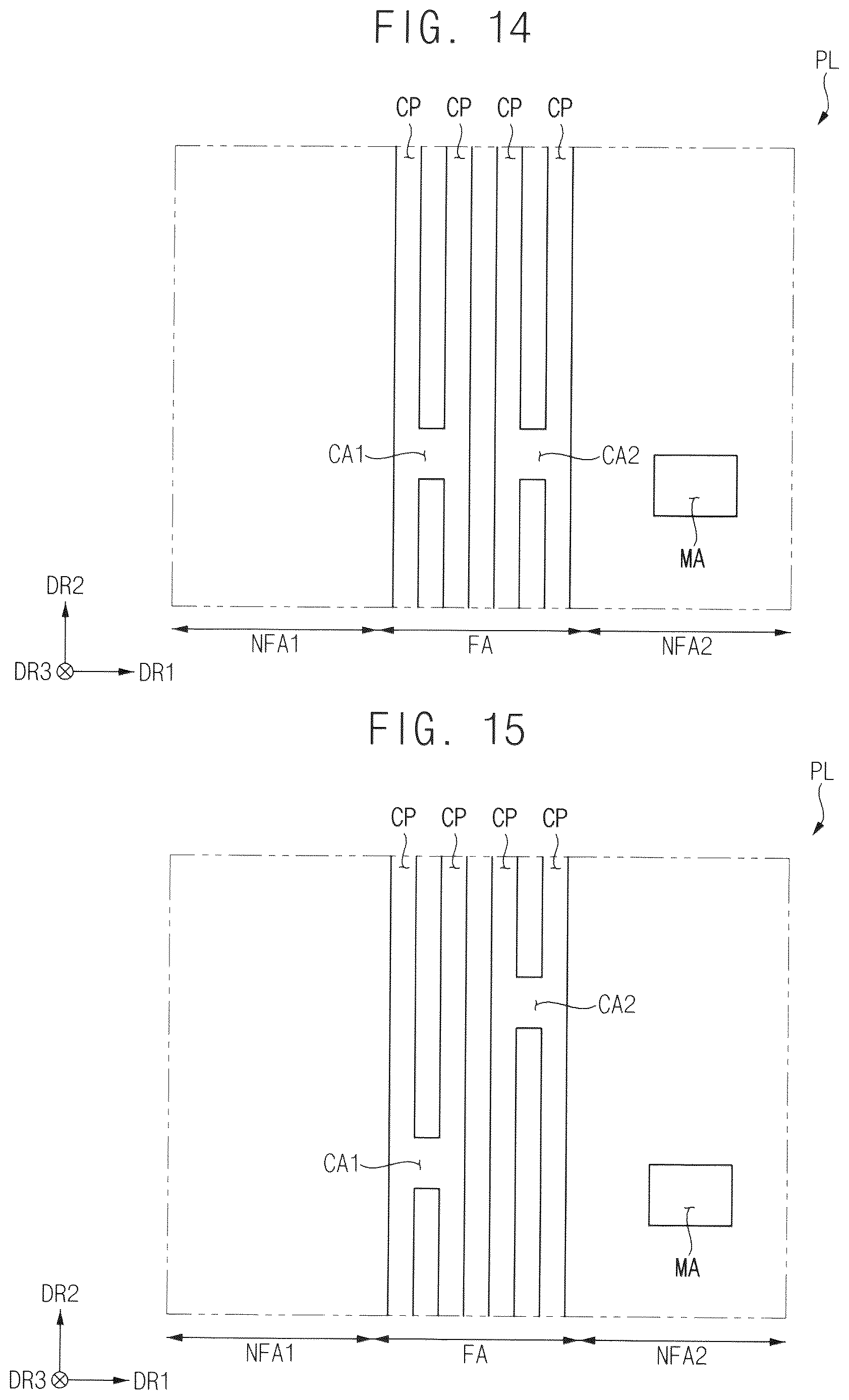 Patent US12621945 Figure 8 – Measurement area for folding area and foldable display device having the same