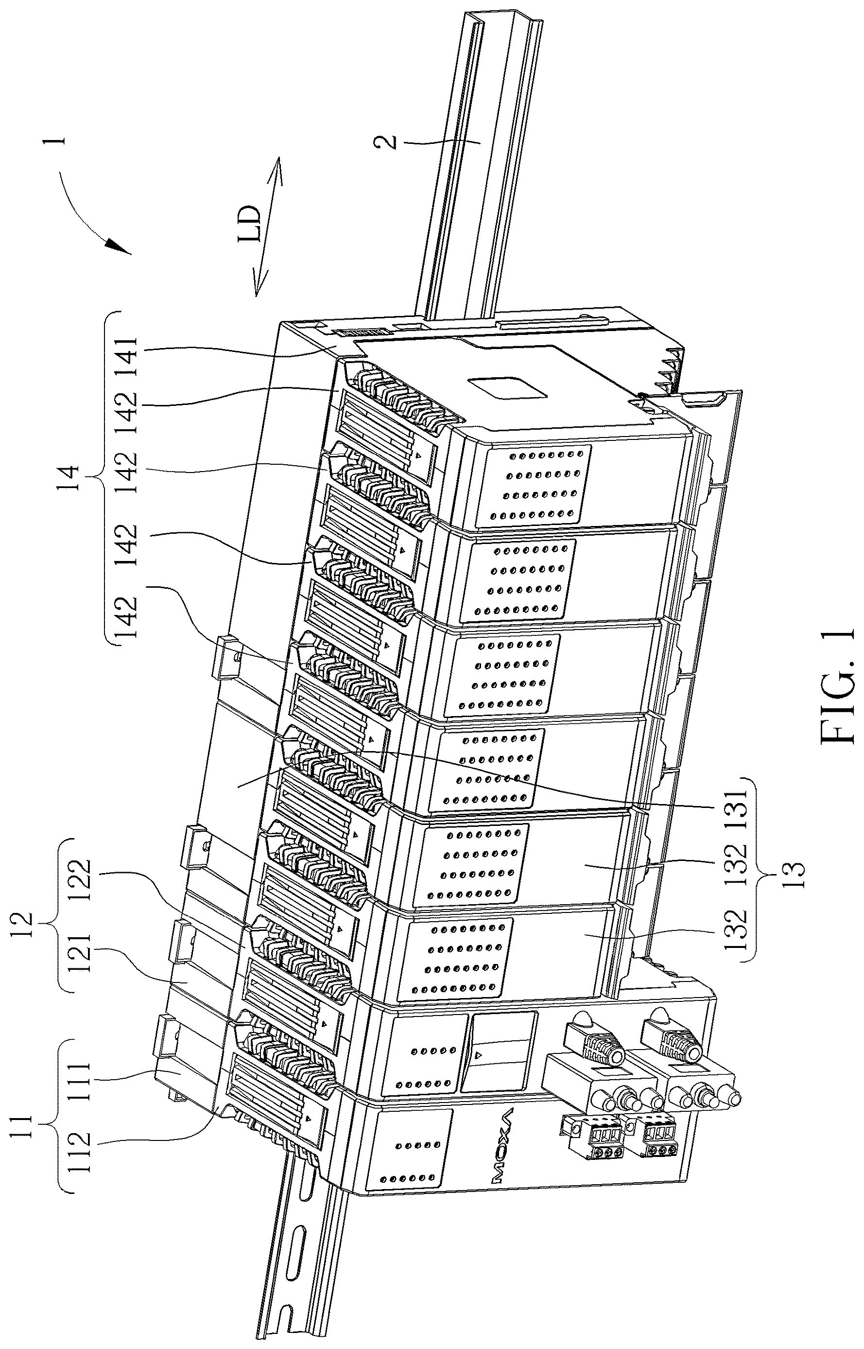 Patent US12621947 — Backplane assembly kit, related detachable assembly kit and related electronic device — Figure 1