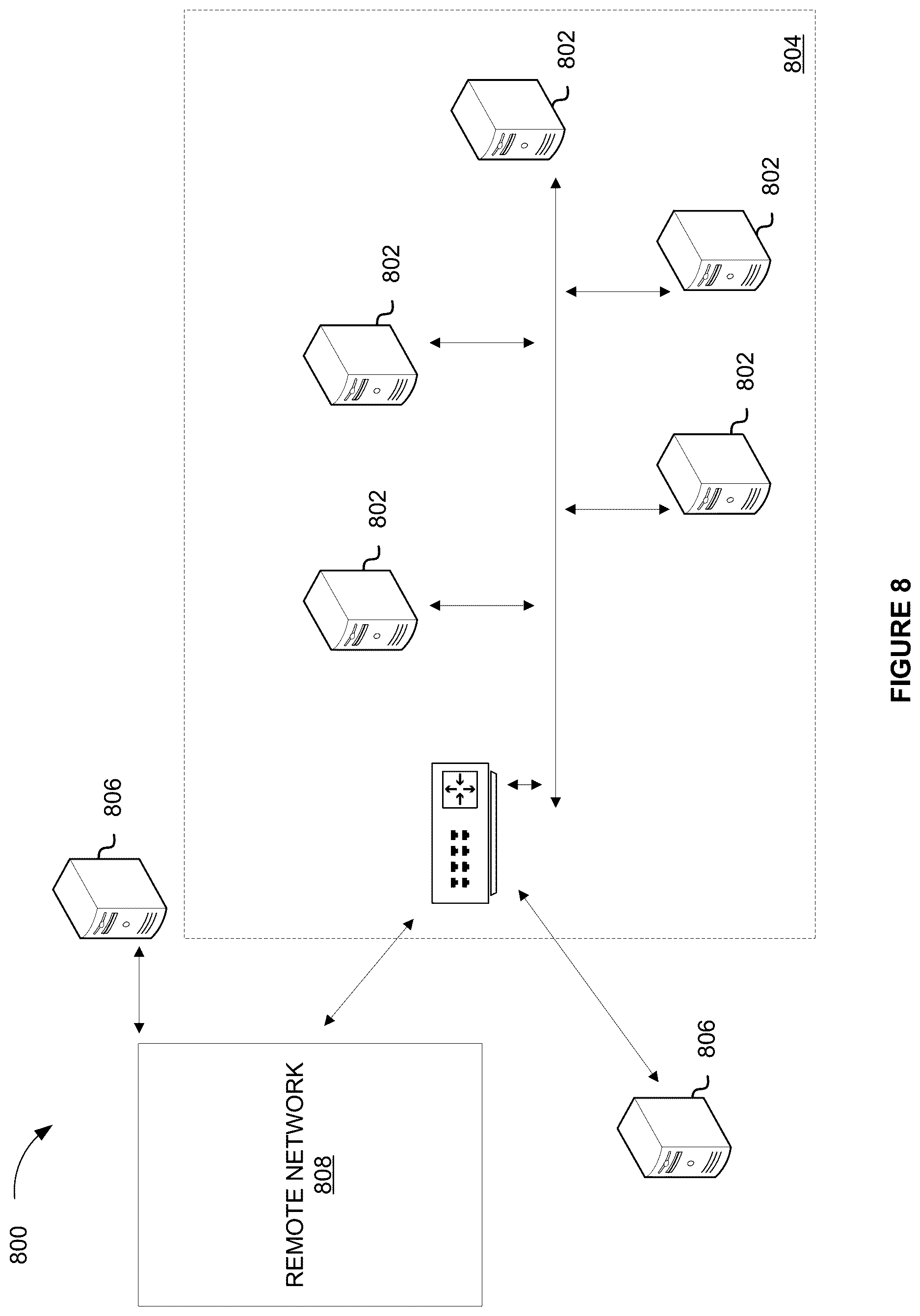 Patent US12621963 Figure 8 – Server air cross-transfer blanking for datacenter cooling systems