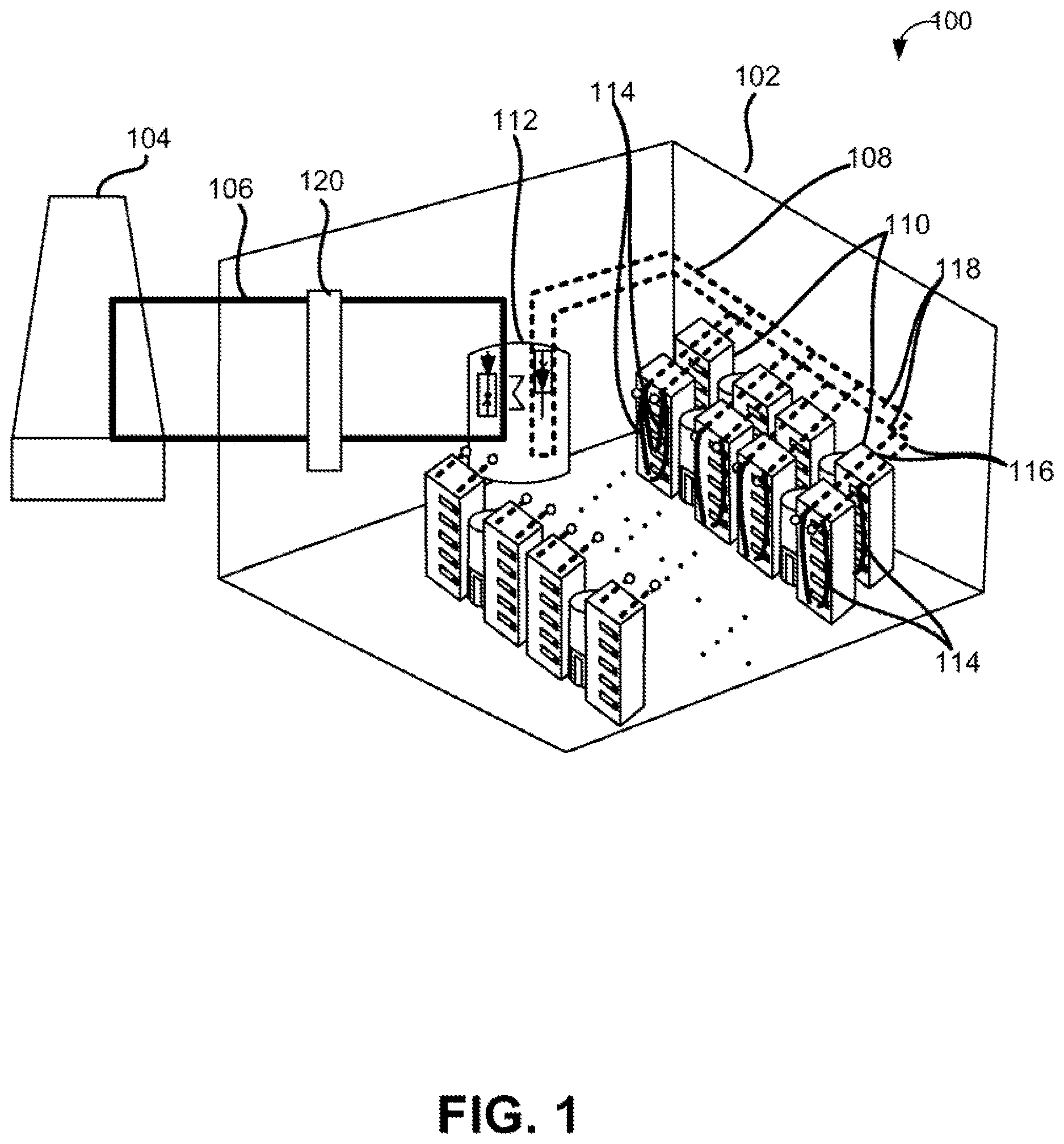 Patent US12621964 — Interchangeable coolant-calibrated in-rack coolant distribution units in datacenter cooling systems — Figure 1