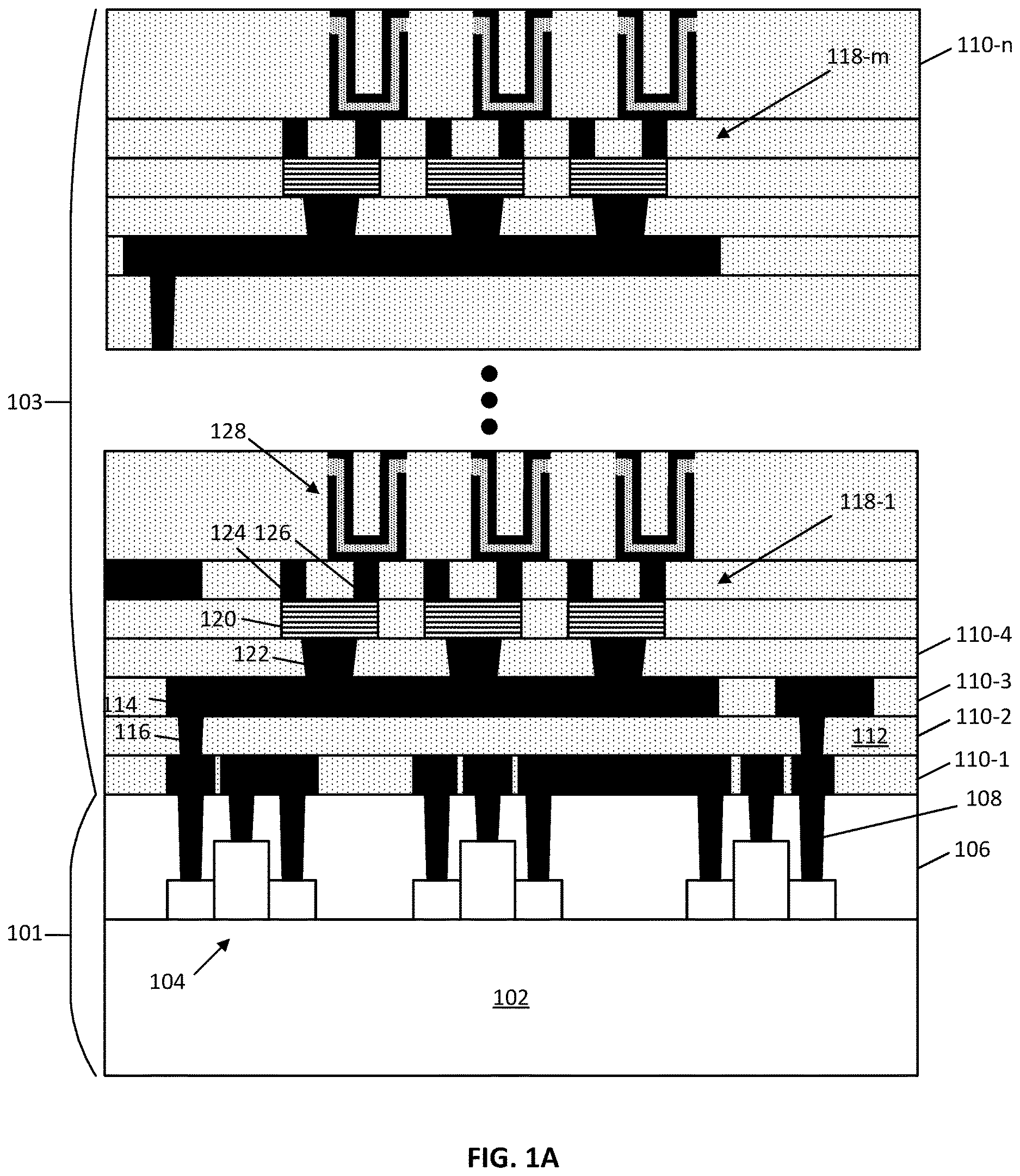 Patent US12621979 Figure 1 – Multi-tier memory structure with graded characteristics