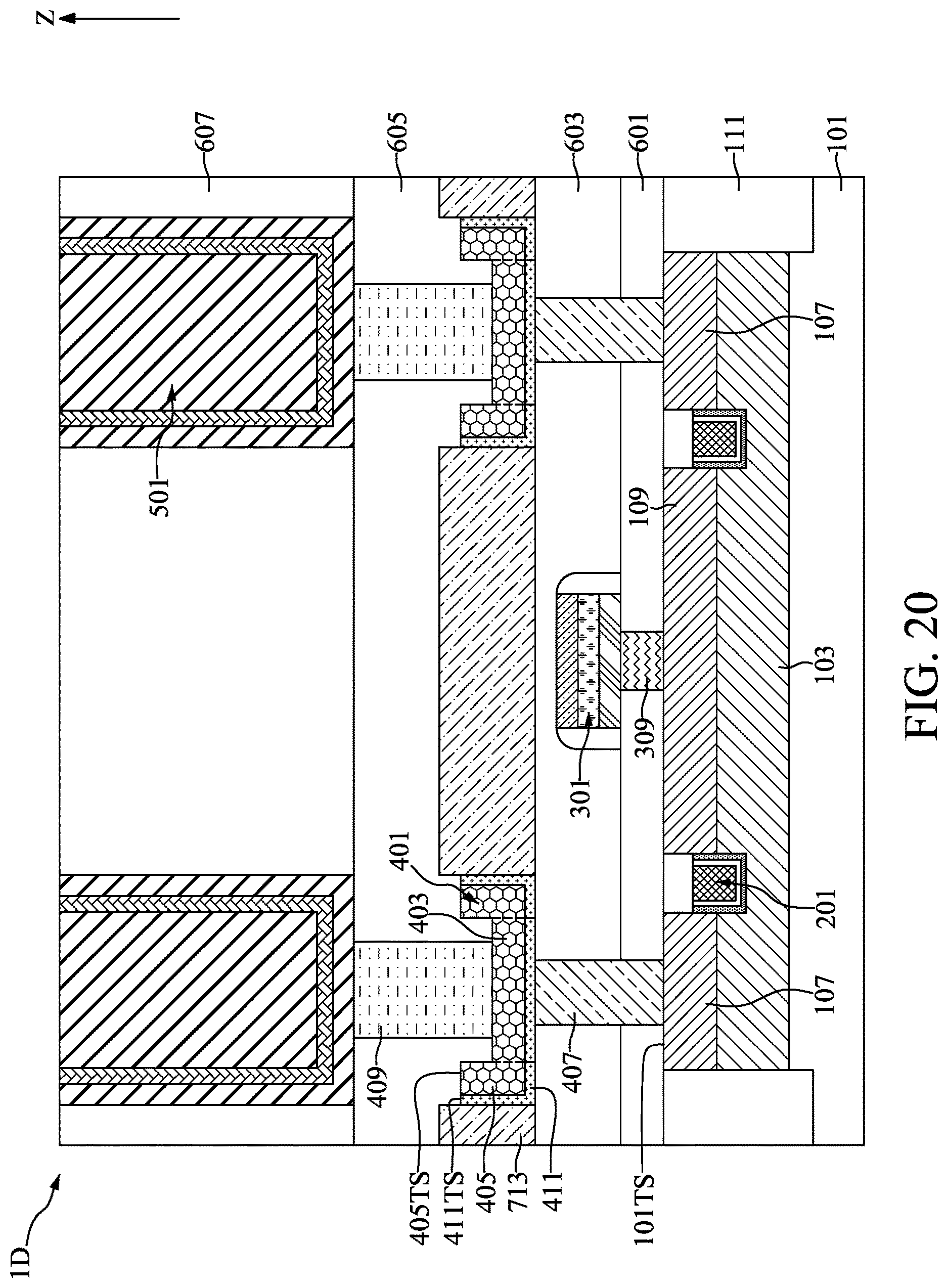 Patent US12621982 Figure 20 – Semiconductor device with pad structure and method for fabricating the same