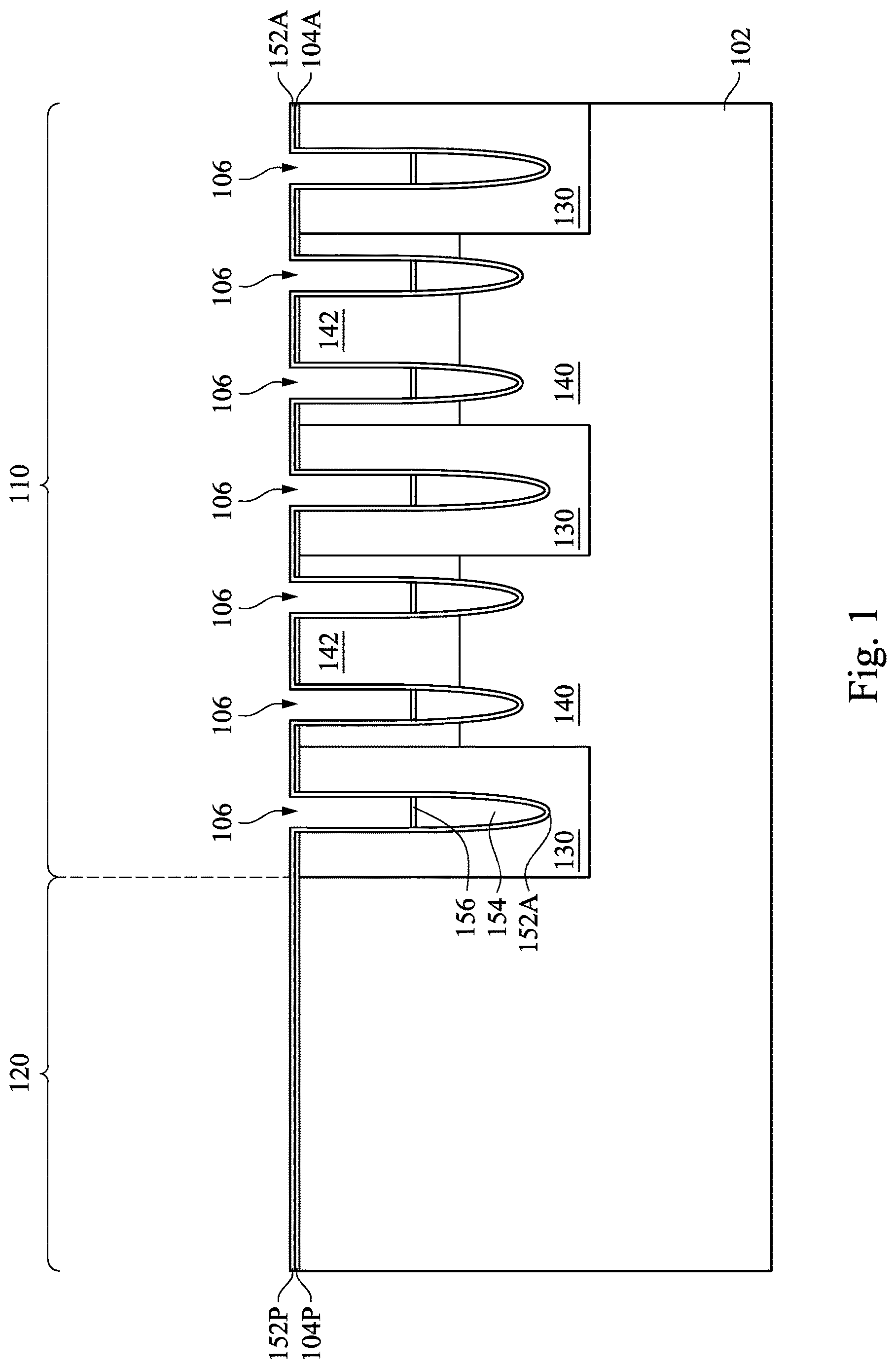 Patent US12621985 Figure 1 – Semiconductor structure and method of manufacturing the same