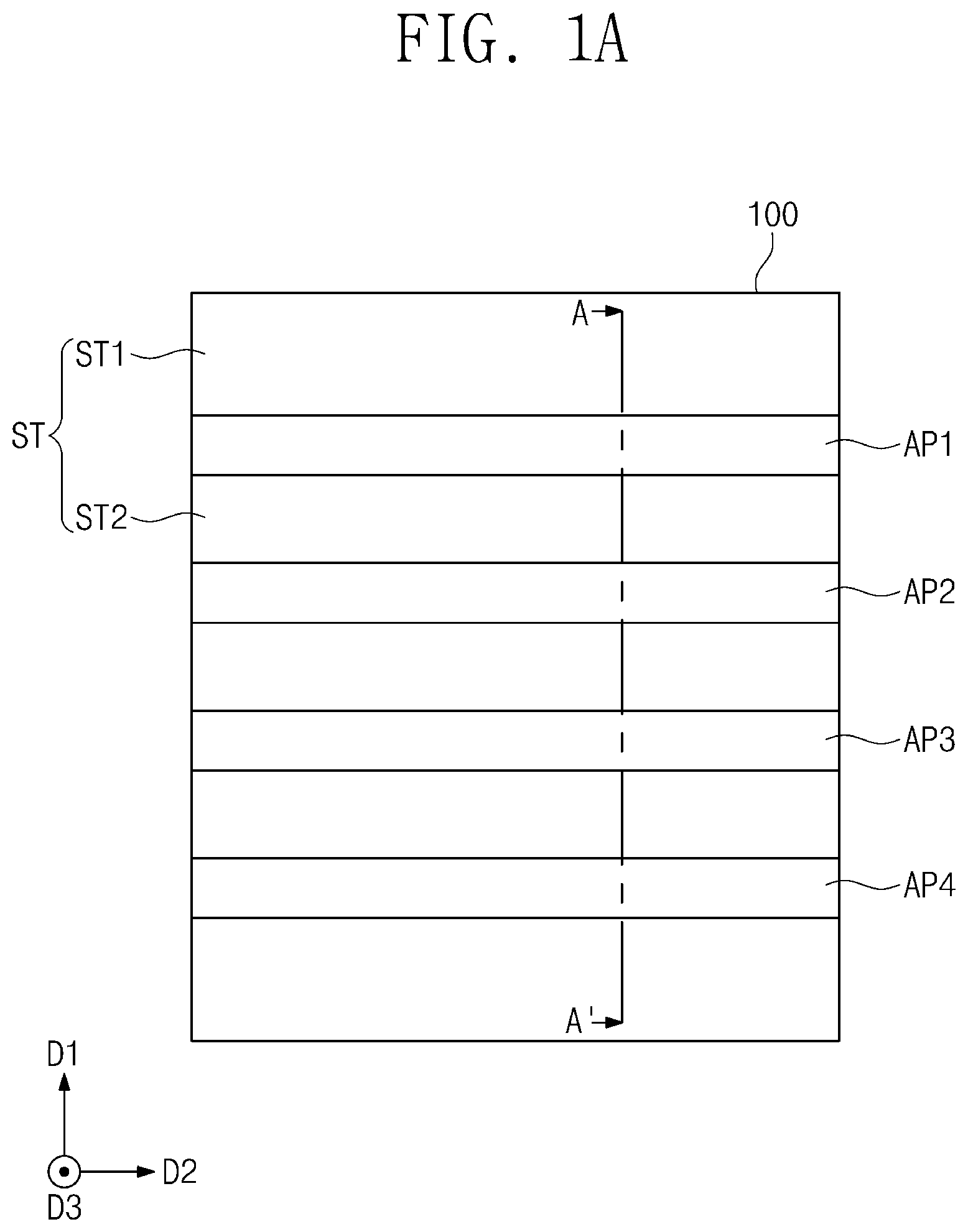 Patent US12622015 — Semiconductor devices having variously-shaped source/drain patterns — Figure 1