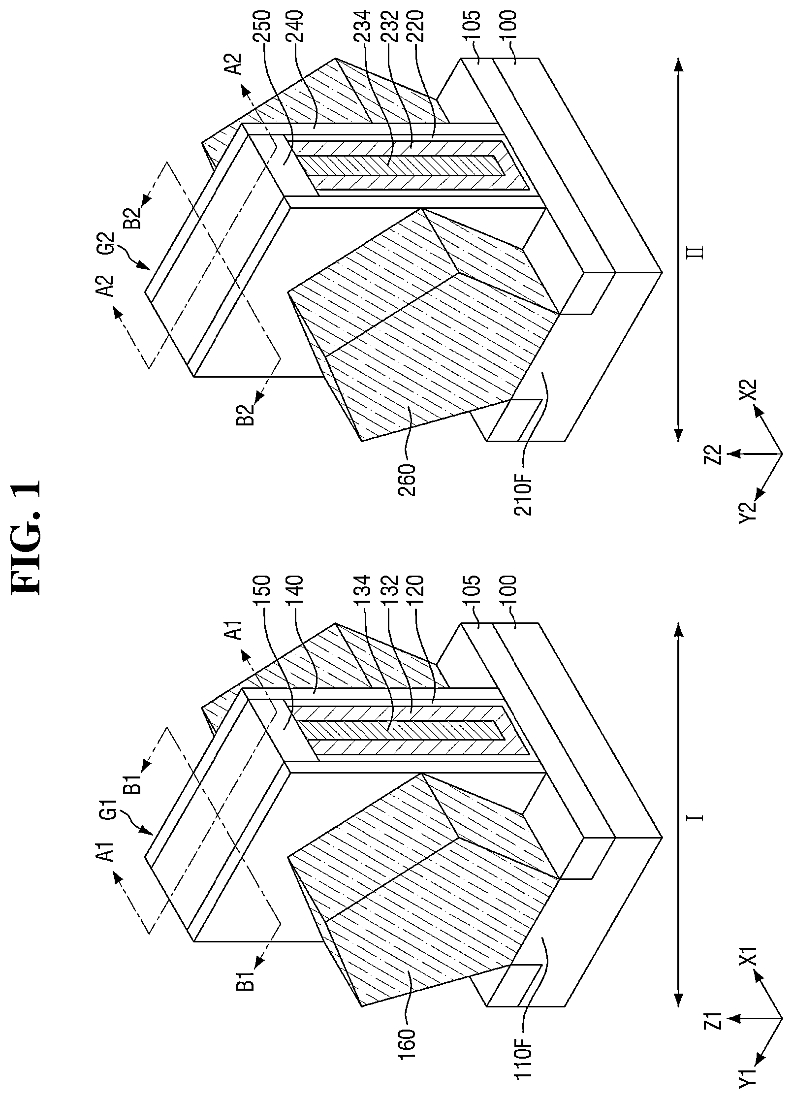 Patent US12622048 Figure 1 – Semiconductor device with multiple sheet patterns