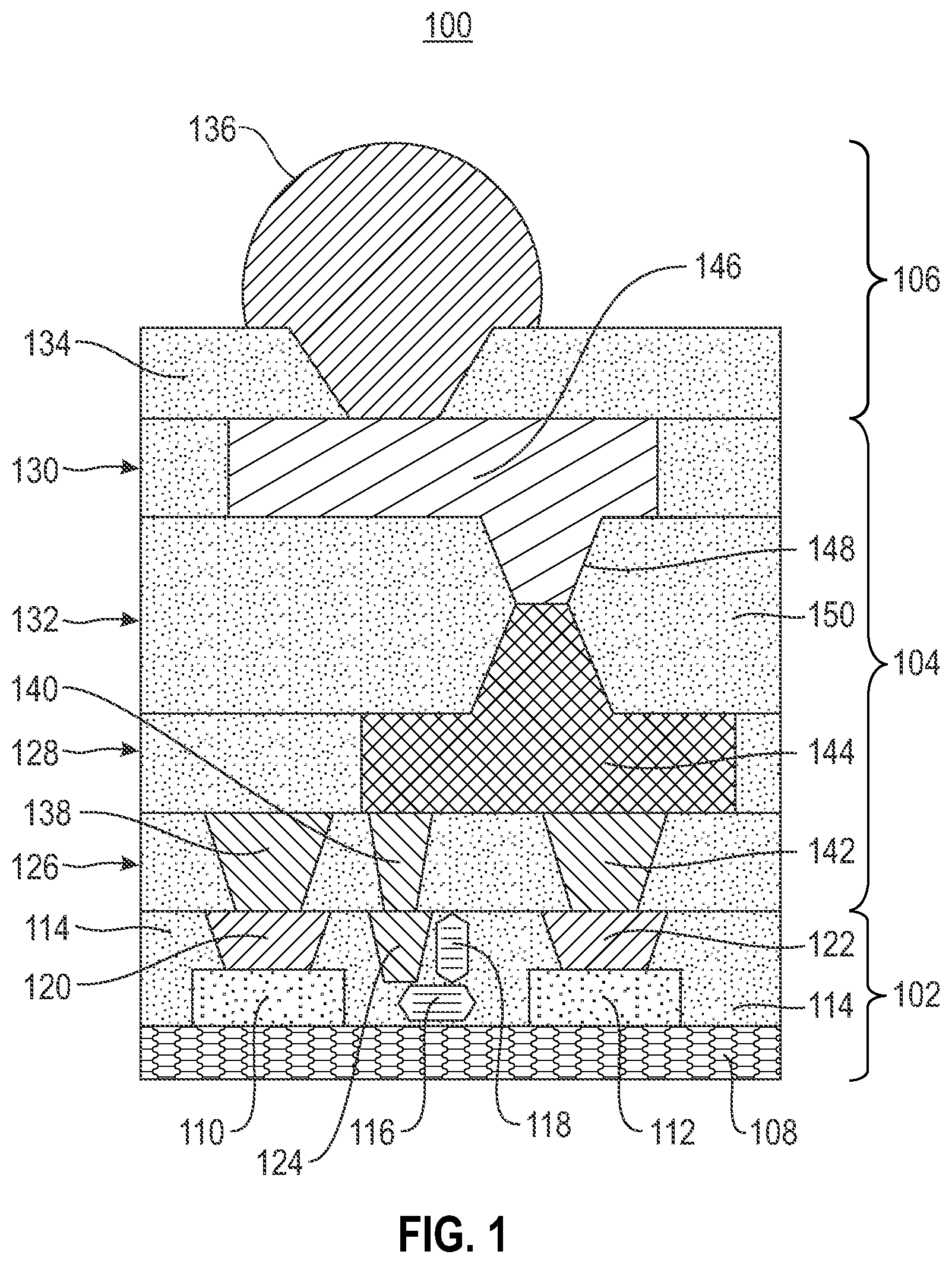 Patent US12622051 Figure 1 – Field effect transistor high aspect ratio patterning