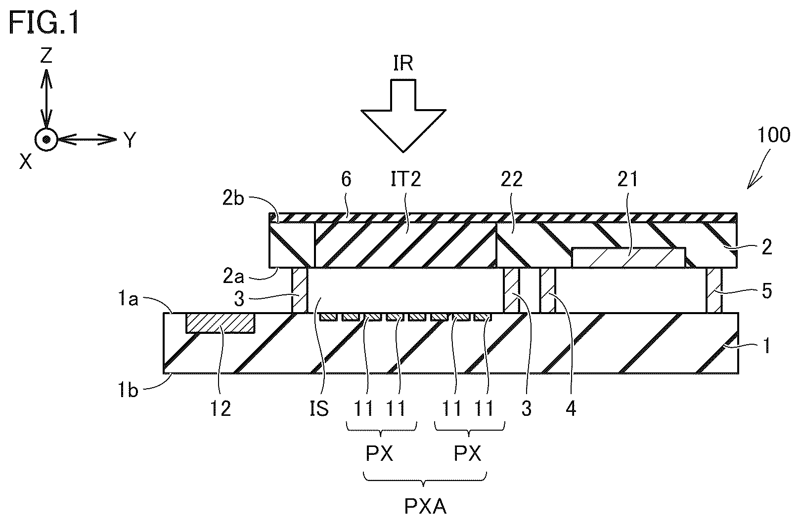 Patent US12622076 — Infrared sensor and method of manufacturing infrared sensor — Figure 1