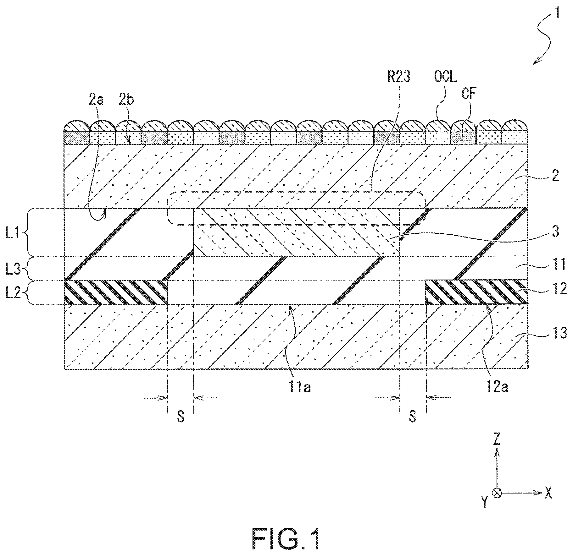 Patent US12622081 Figure 1 – Sensor device and electronic apparatus