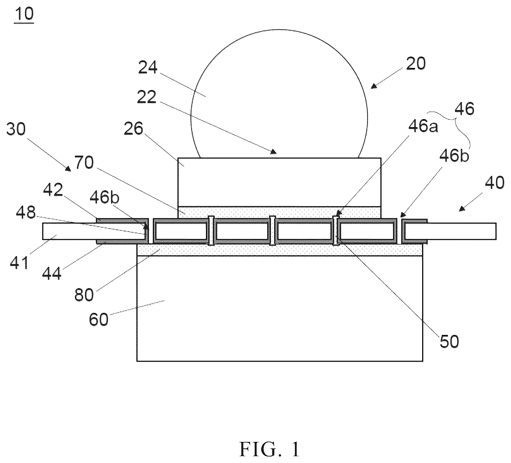 Patent US12622119 — Heat dissipation structure for LED light — Figure 1