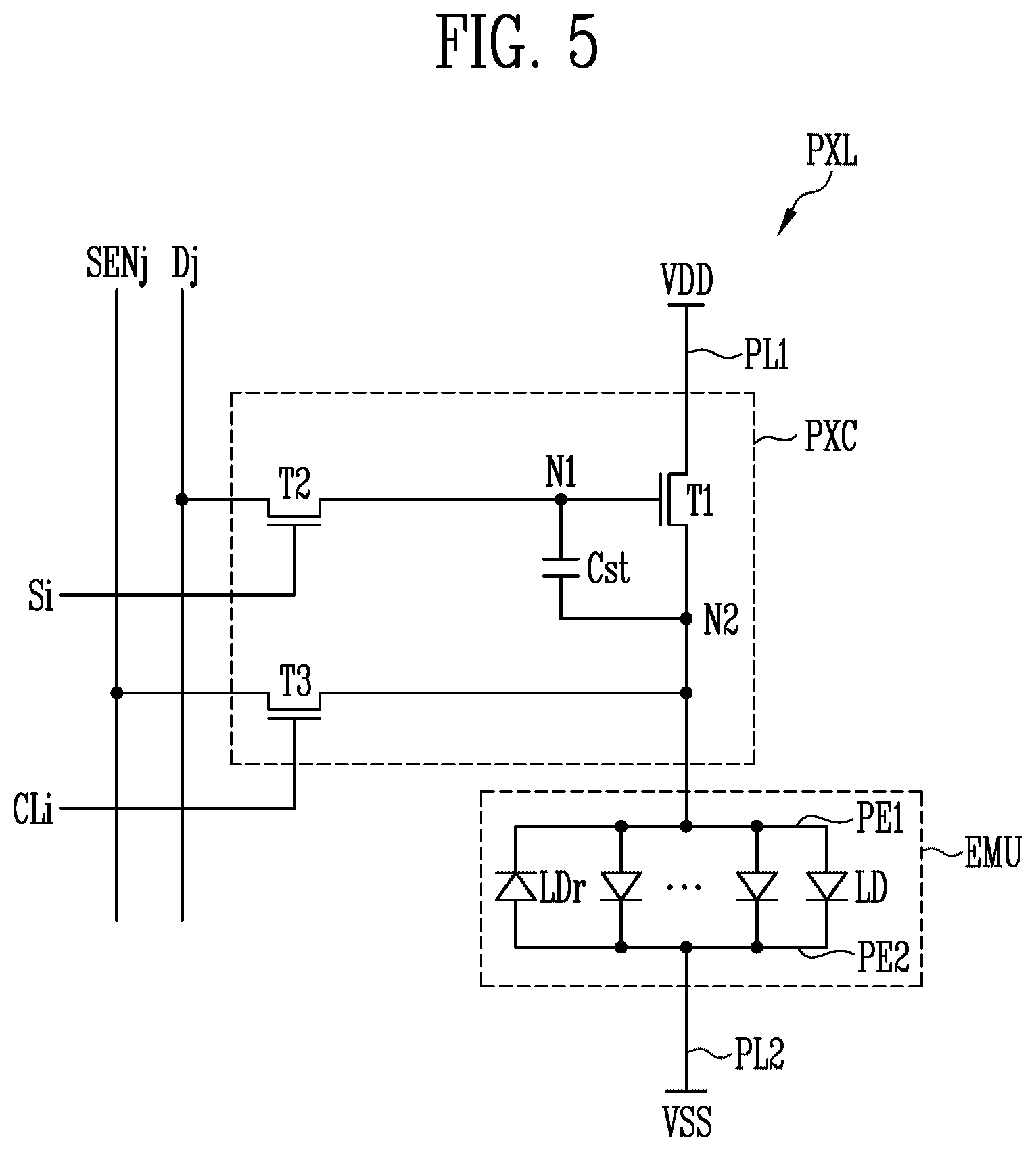 Patent US12622120 Figure 5 – Display device