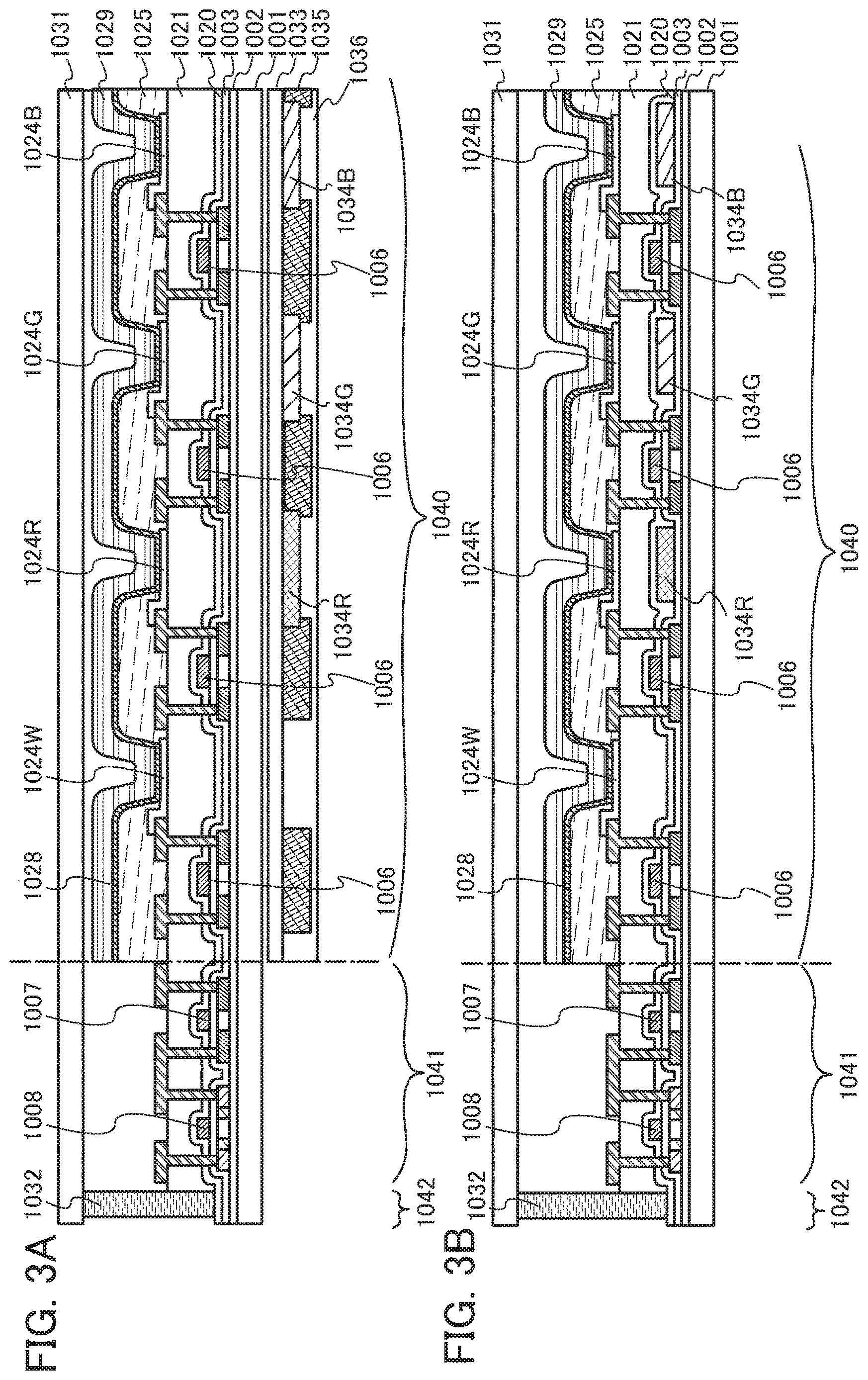 Patent US12622128 Figure 3 – Light-emitting device, light-emitting apparatus, electronic device, and lighting device