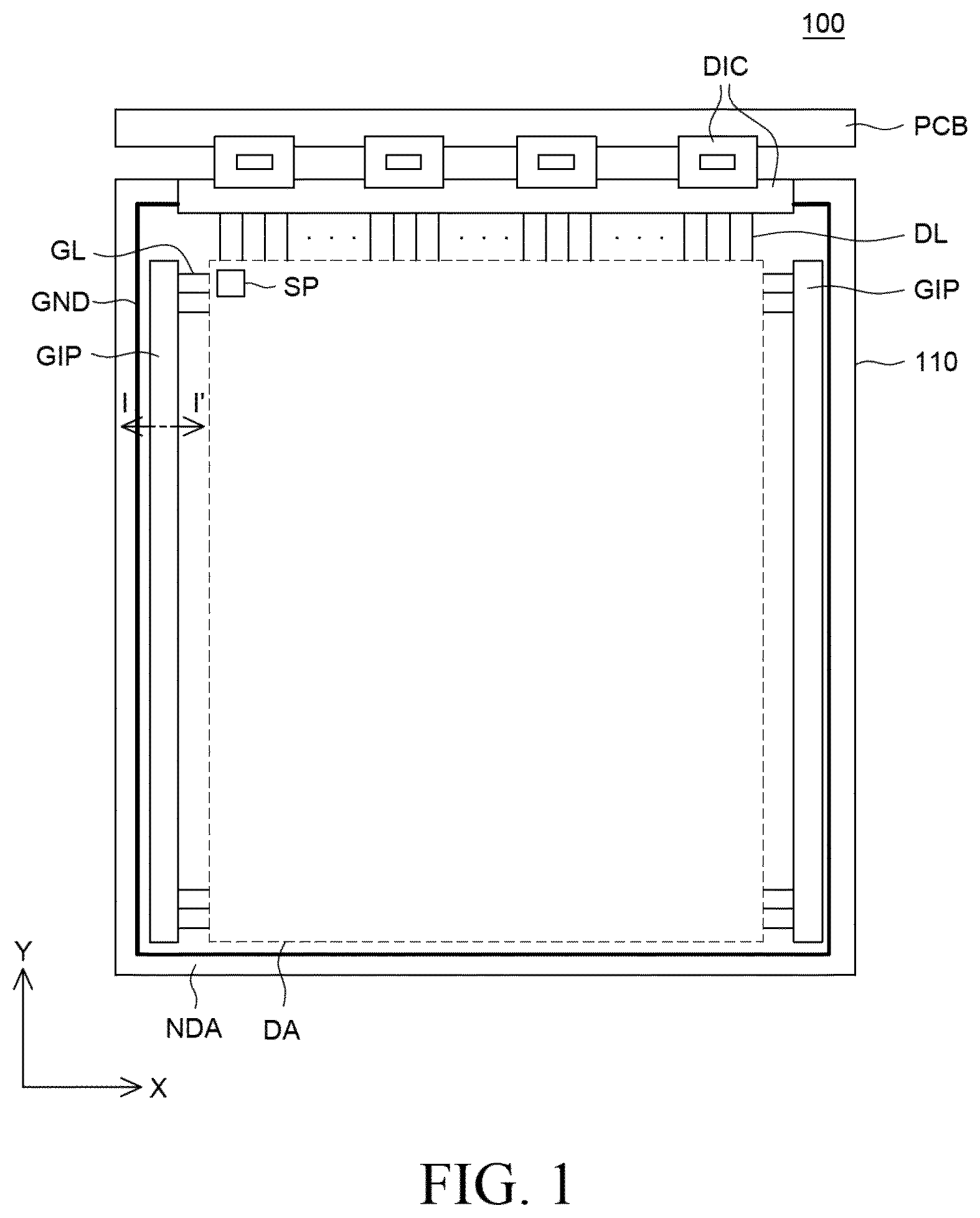 Patent US12622154 — Display device — Figure 1