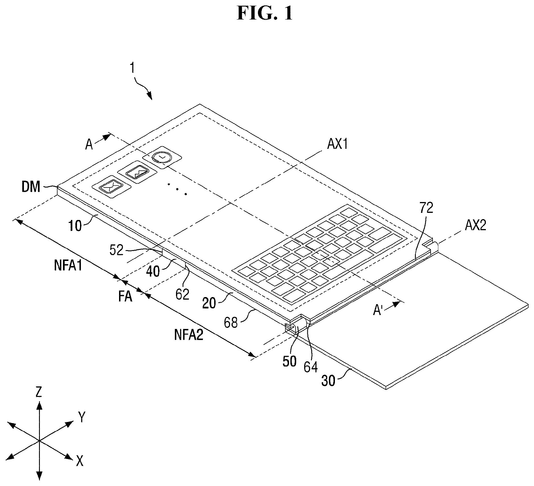 Patent US12622155 — Display device — Figure 1
