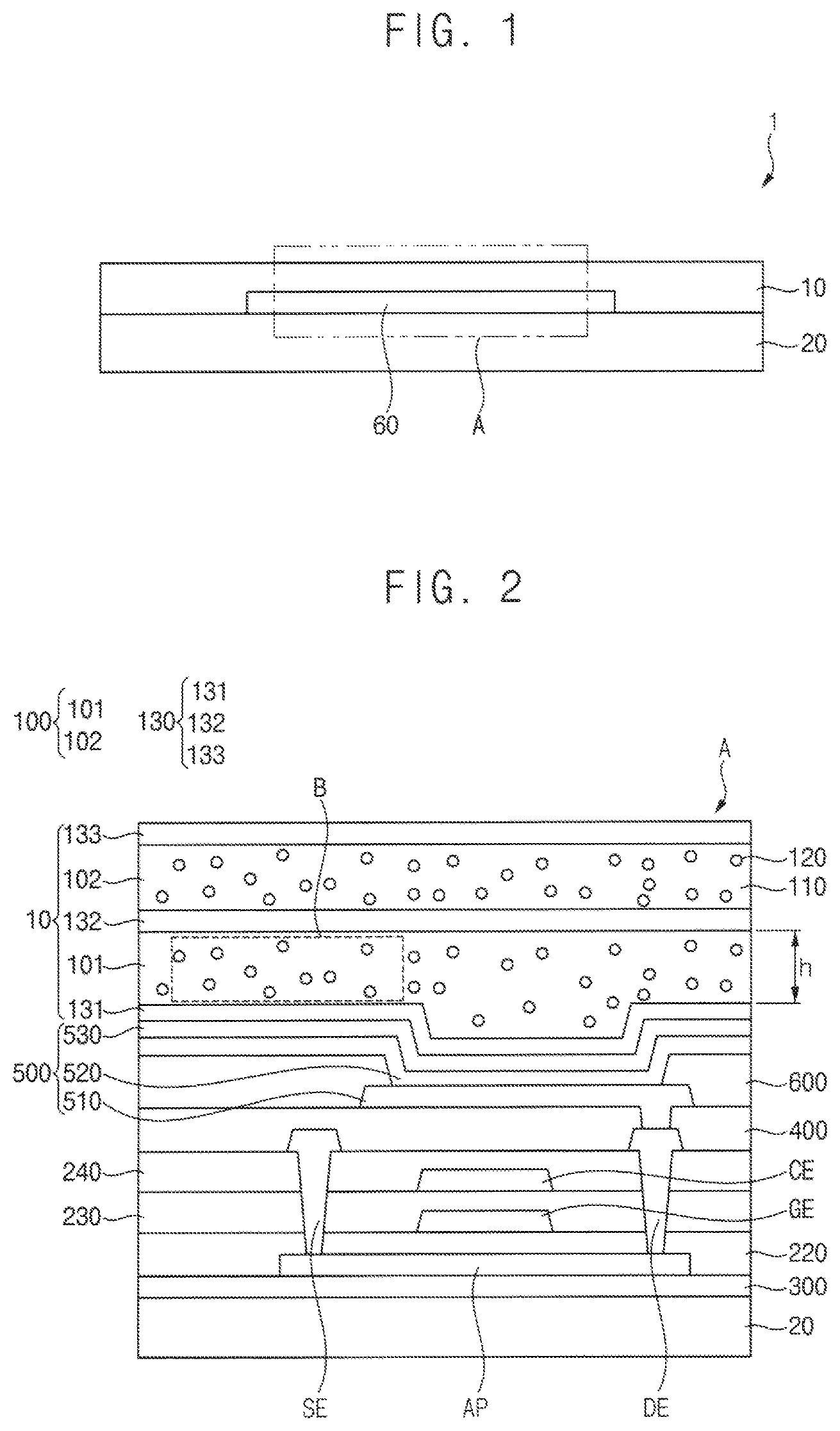 Patent US12622157 — Encapsulation structure and display device having the encapsulation structure — Figure 1