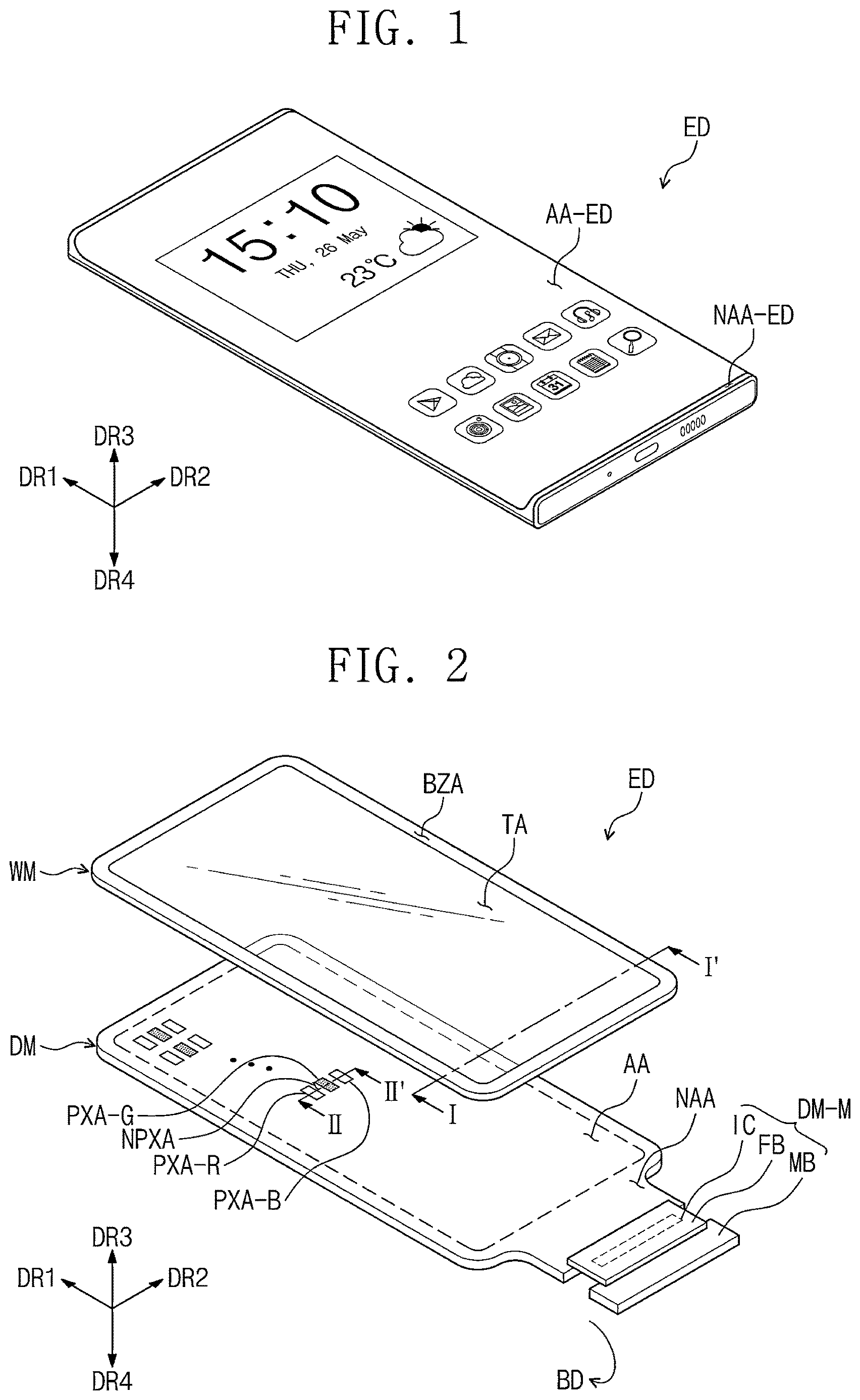 Patent US12622158 Figure 1 – Display panel in which an inorganic layer replaces a typical organic layer in an encapsulation layer