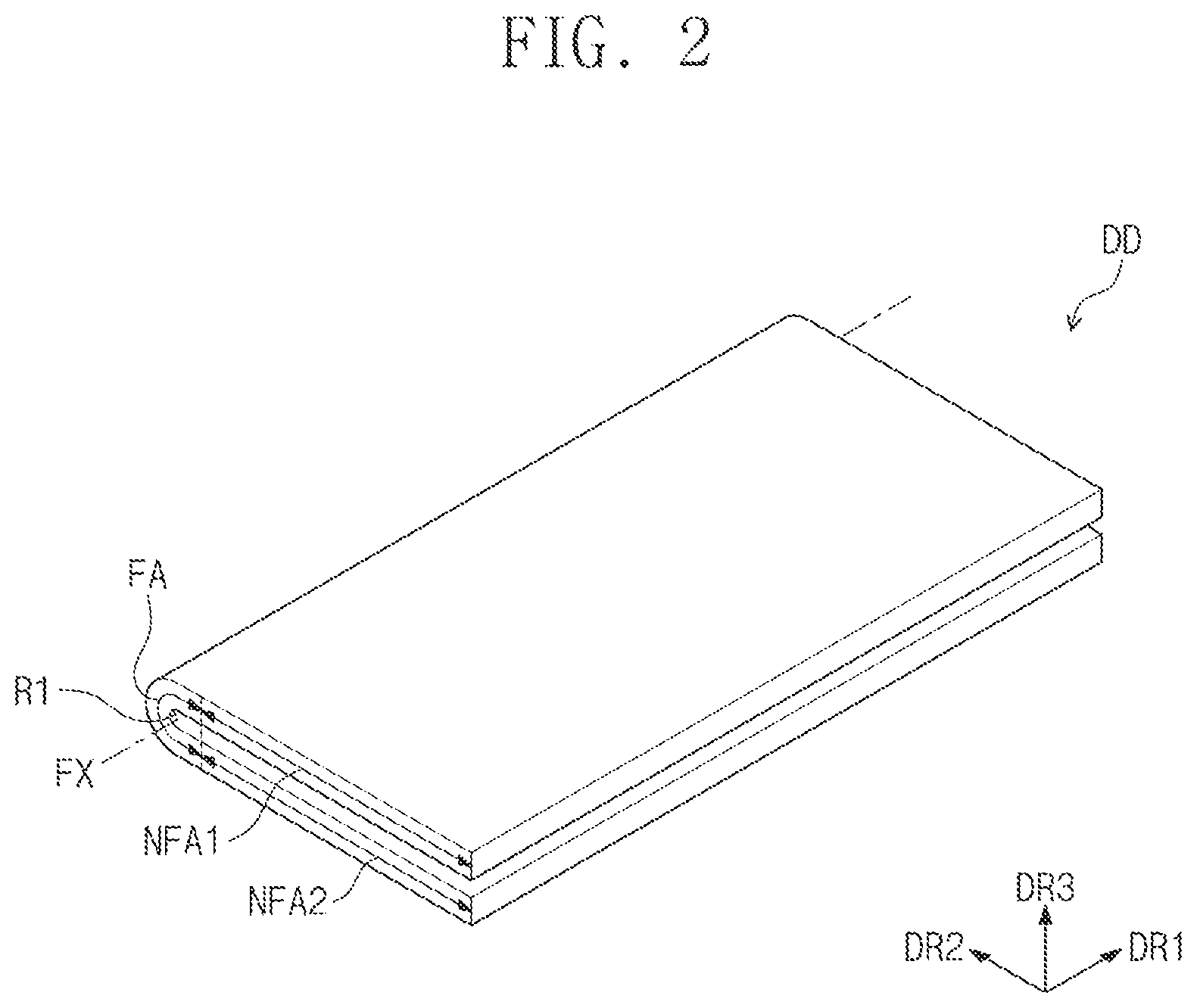 Patent US12622165 Figure 2 – Display device