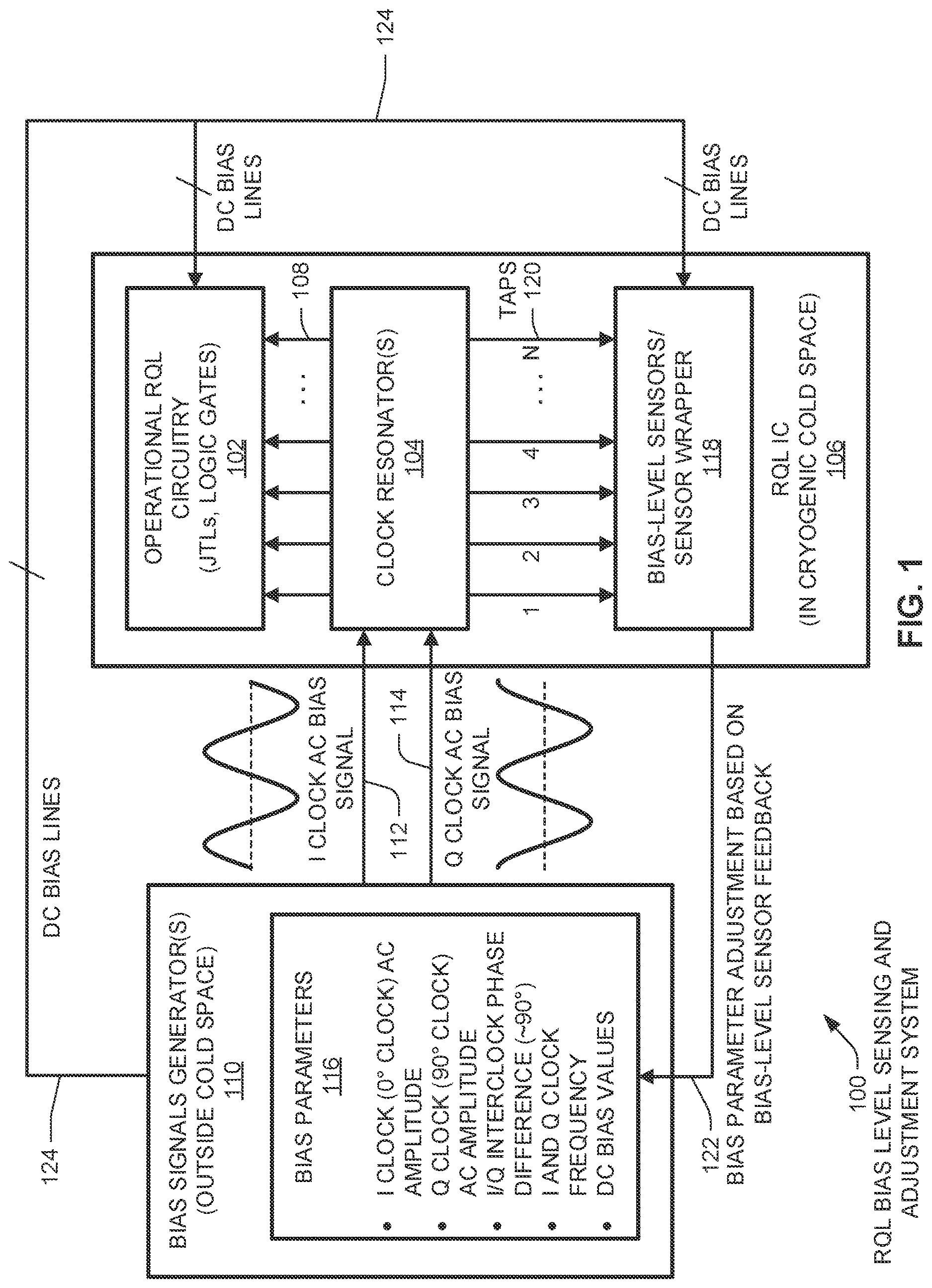 Patent US12622180 — Bias-level sensors for reciprocal quantum logic — Figure 1