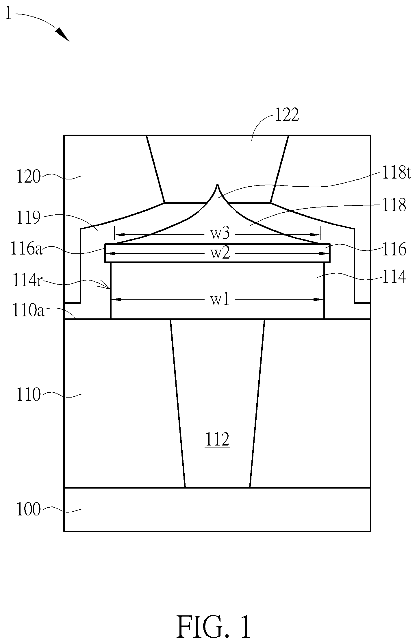 Patent US12622184 Figure 1 – Resistive switching device and fabrication method thereof