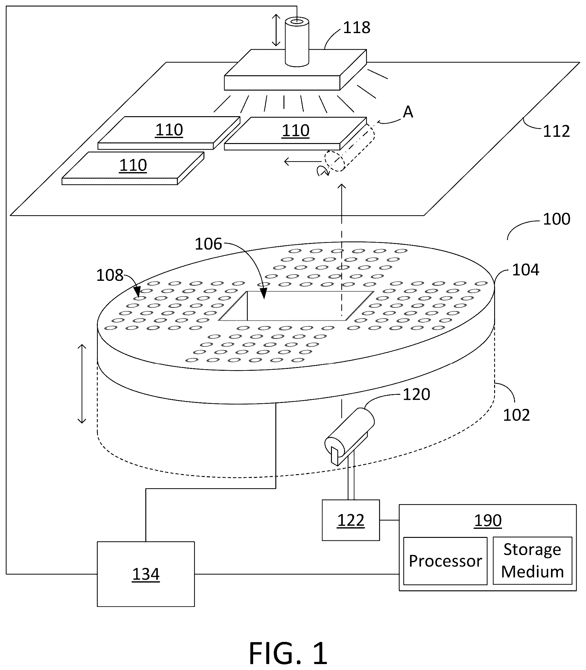 Patent US12622207 — Apparatus for separating singulated die from substrate dicing tape and methods of using the same — Figure 1