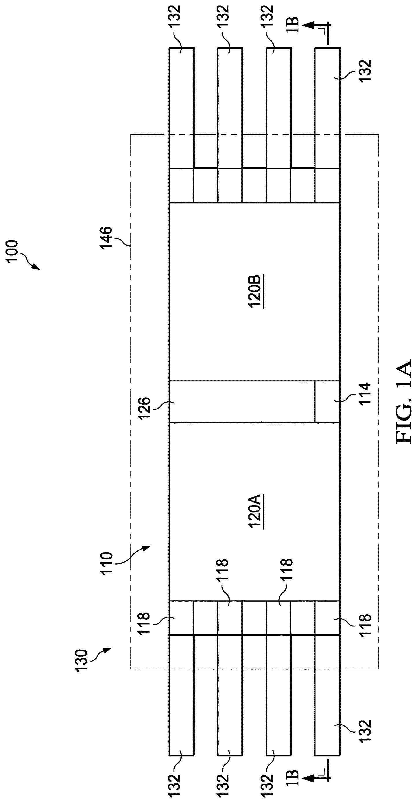 Patent US12622279 Figure 1 – Package with dual layer routing including ground return path