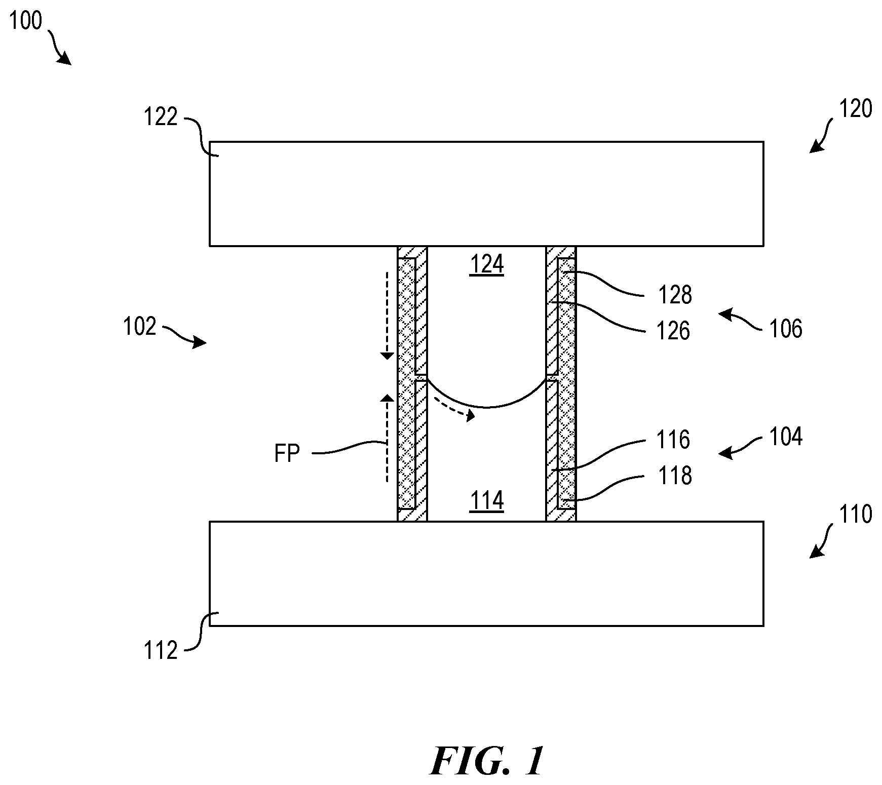 Patent US12622304 — Semiconductor device assembly interconnection pillars and associated methods — Figure 1