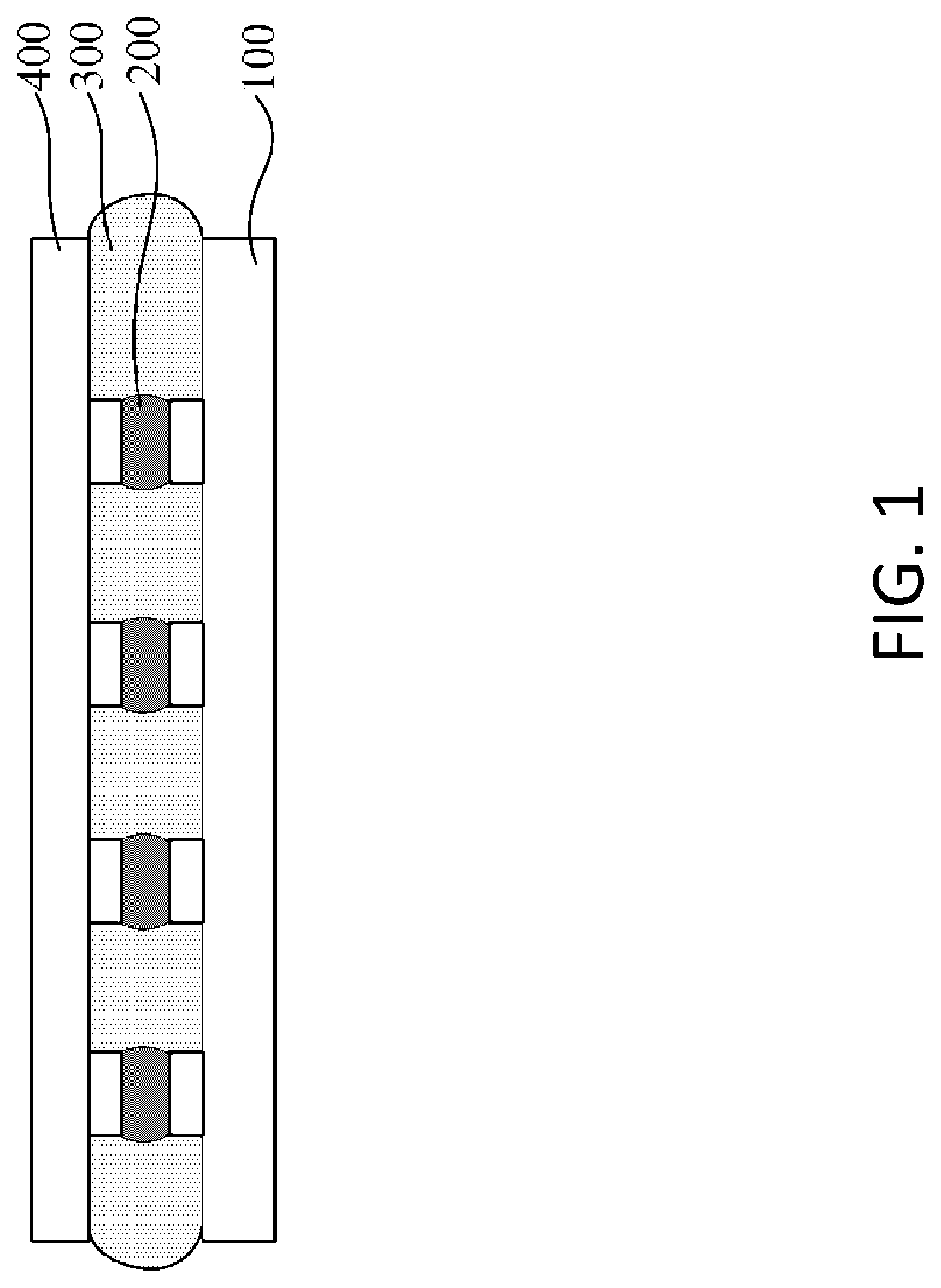 Patent US12622305 — Bump with stepped passivation structure with varying step heights — Figure 1