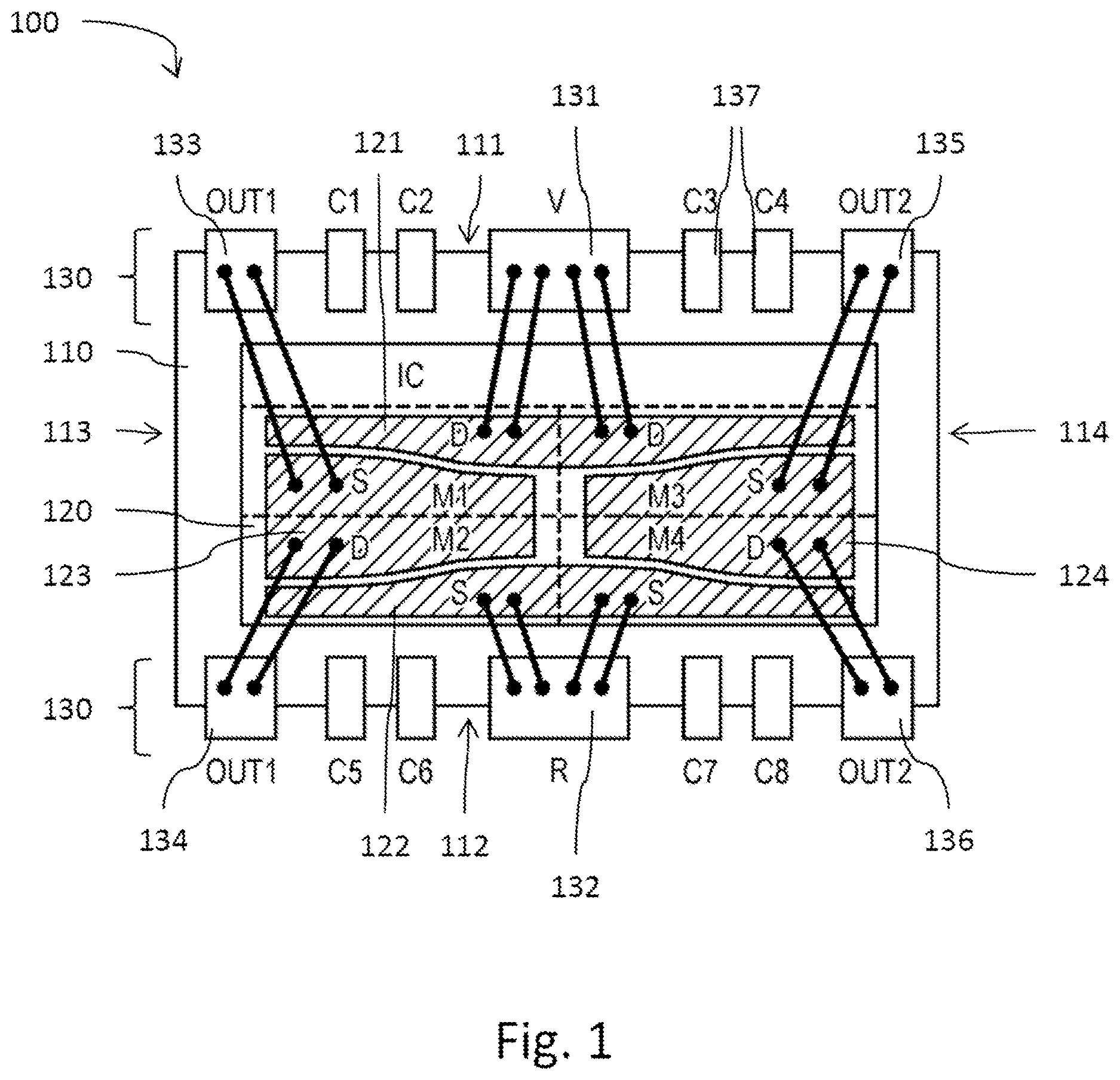 Patent US12622324 Figure 1 – Semiconductor package and method for producing a semiconductor package