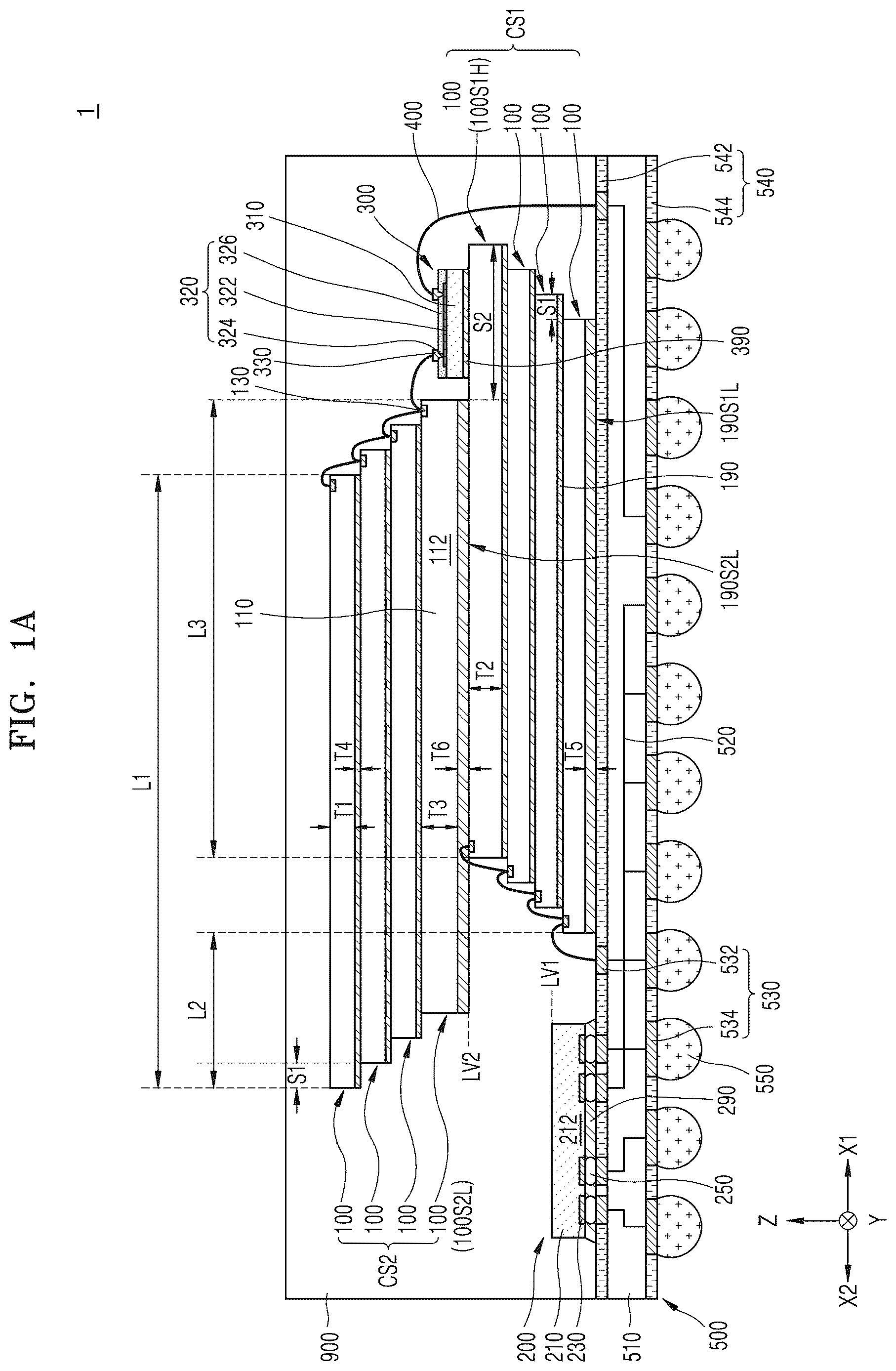 Patent US12622330 — Stacked semiconductor package — Figure 1