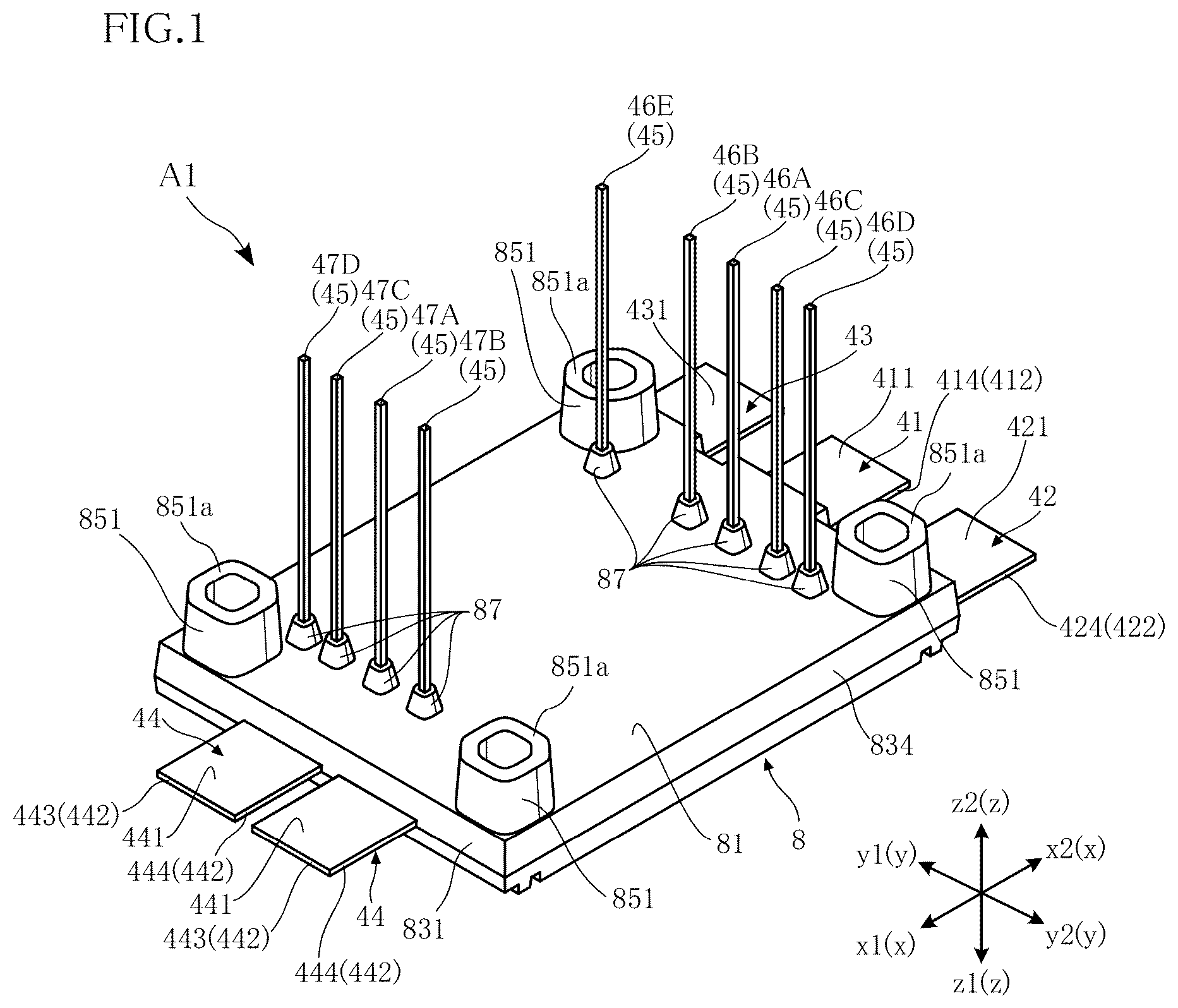 Patent US12622334 Figure 1 – Semiconductor module