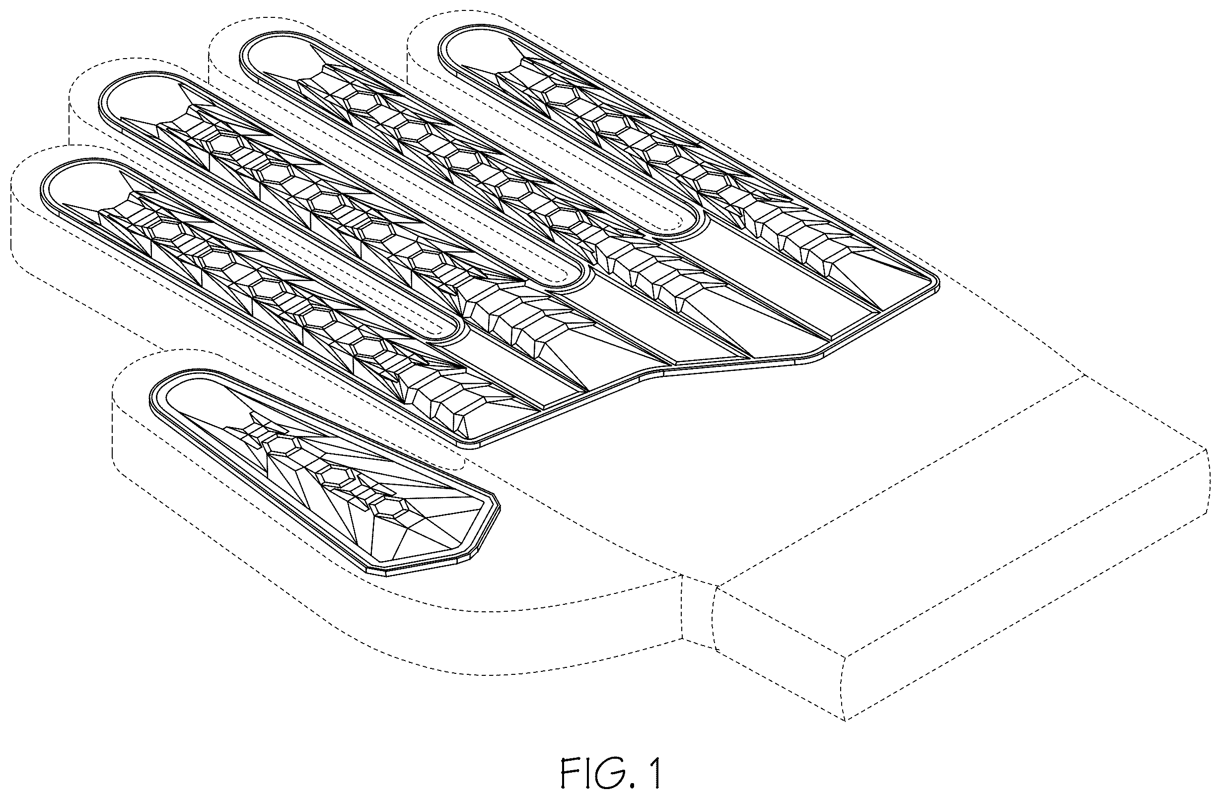 Patent USD1123302 Figure 1 – Glove