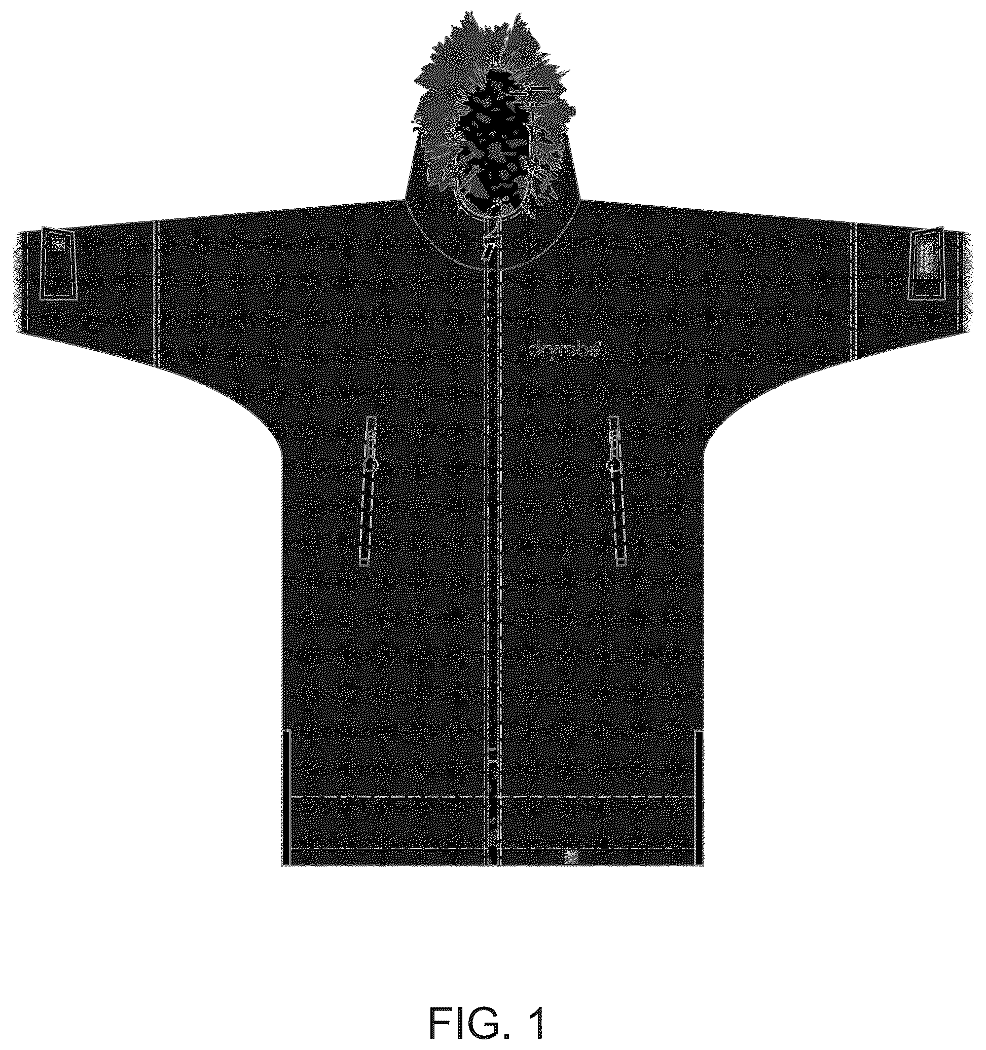 Patent USD1123308 Figure 1 – Garment