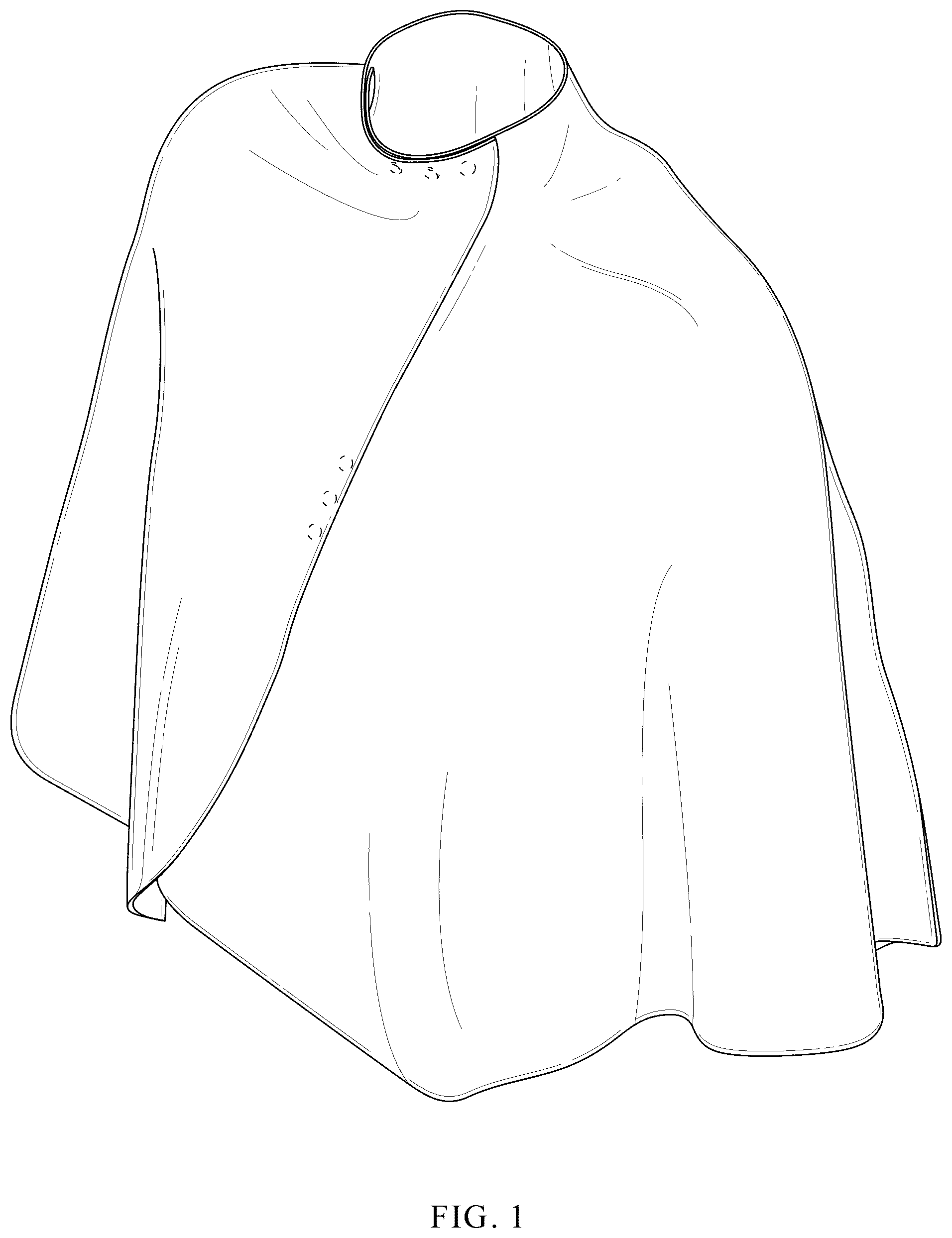 Patent USD1123311 — Waterproof shower cape — Figure 1
