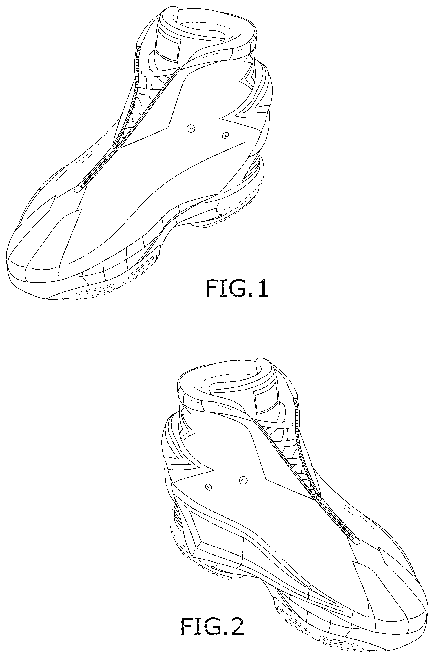Patent USD1123318 — Athletic shoe with wing — Figure 1