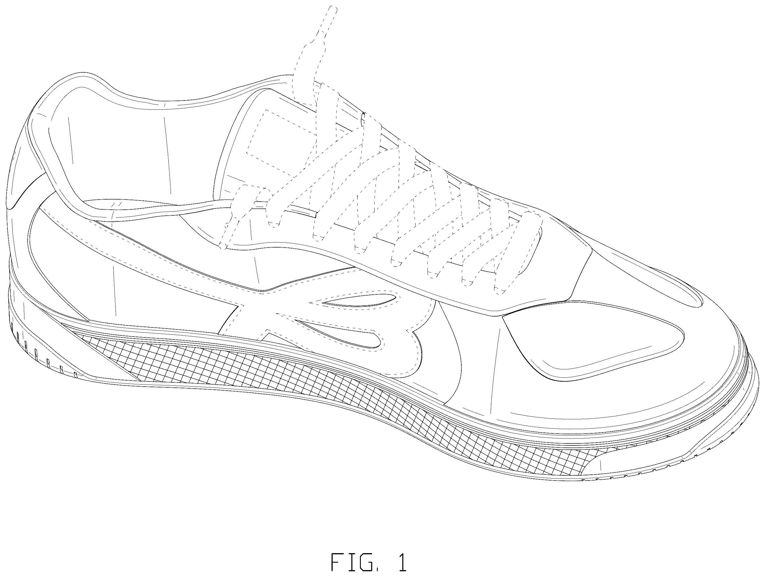 Patent USD1123319 Figure 1 – Shoe
