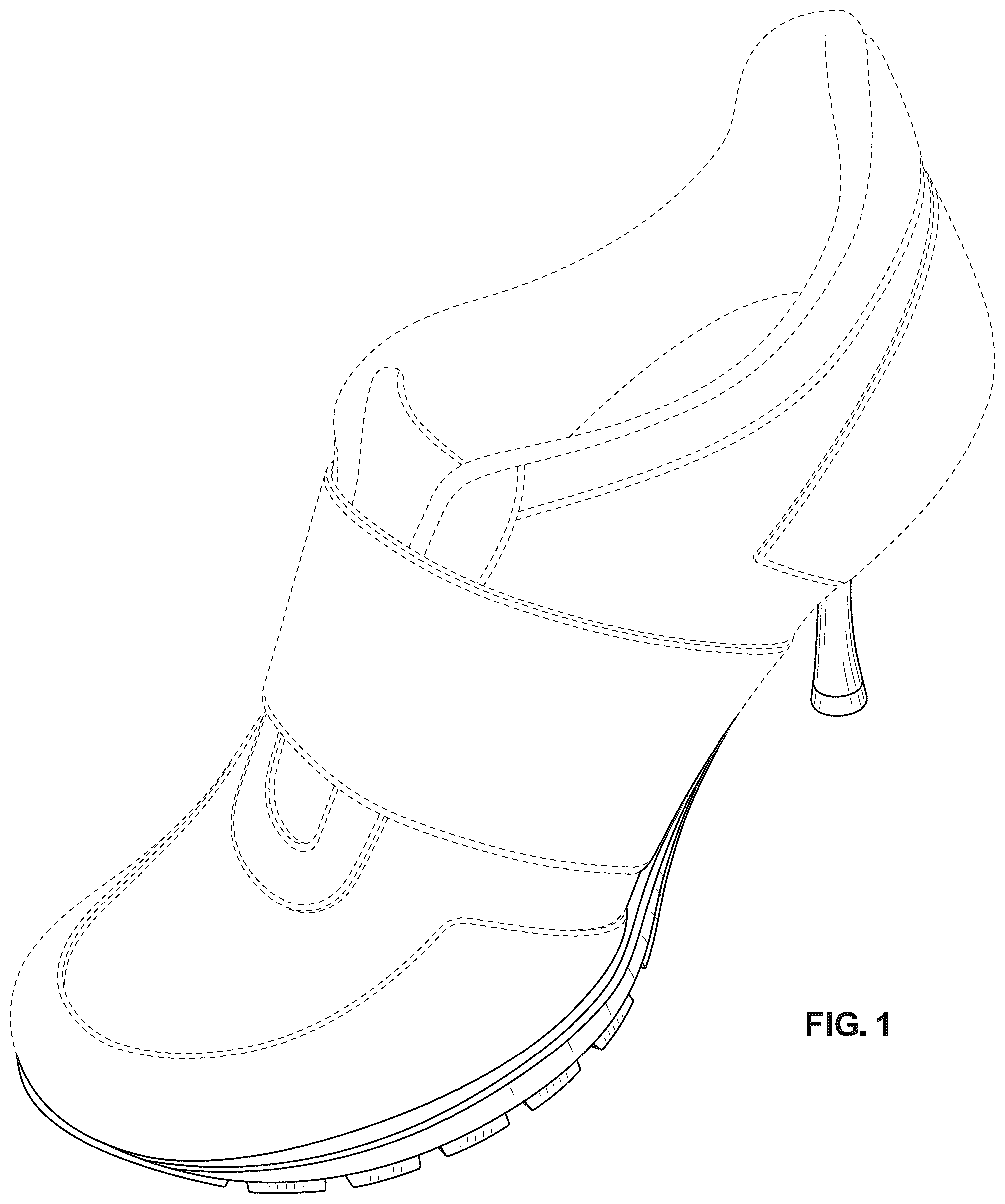 Patent USD1123331 Figure 1 – Shoe
