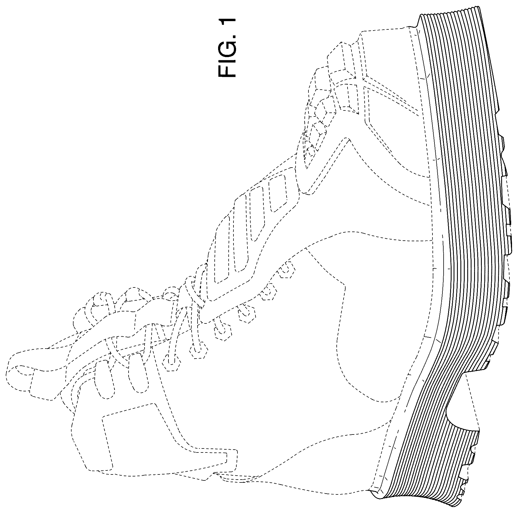 Patent USD1123336 Figure 1 – Footwear sole